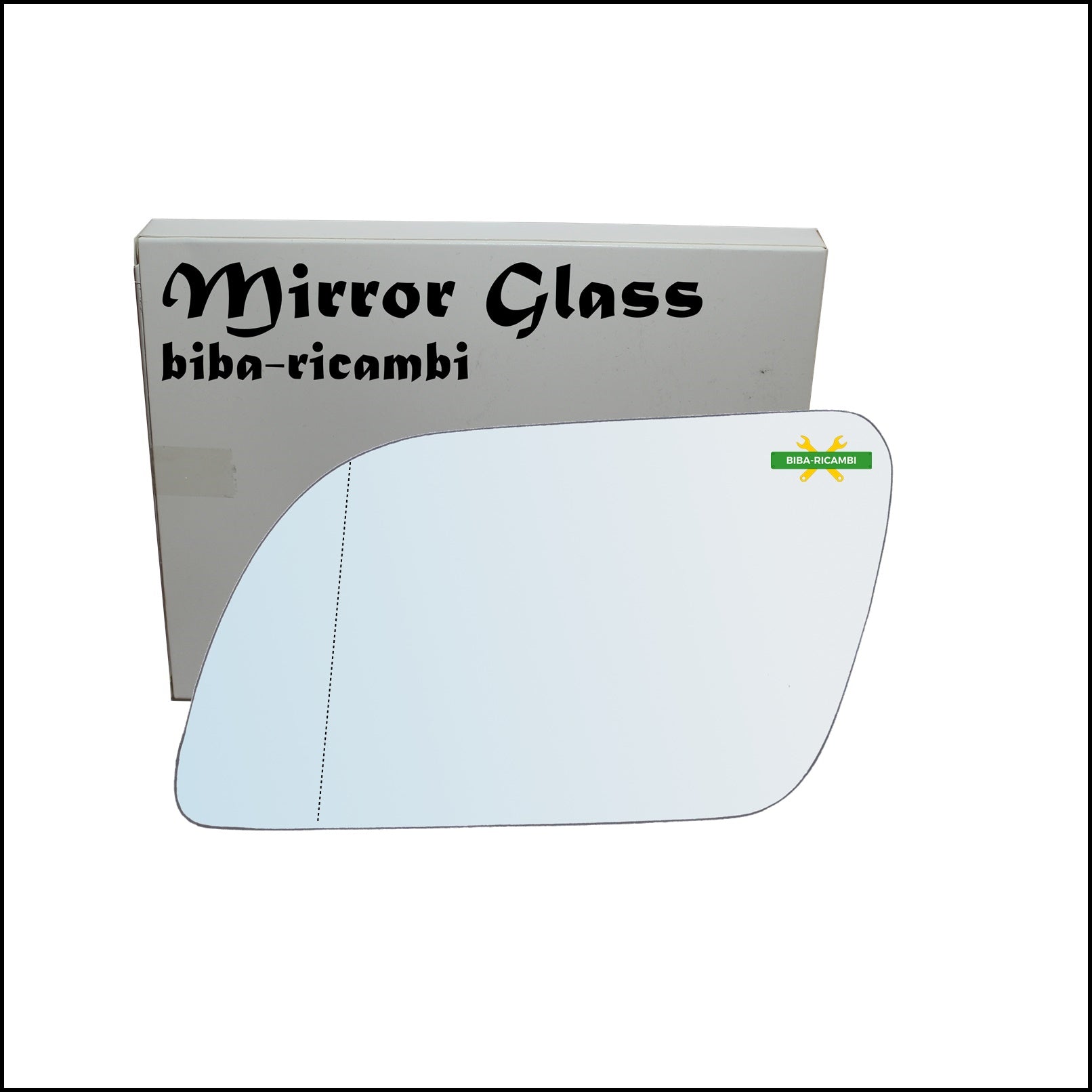 Vetro Specchio Retrovisore Cromato Asferico Lato Sx-Guidatore Per Volkswagen Polo (9N) solo dal 2002-2005 BIBA-RICAMBI
