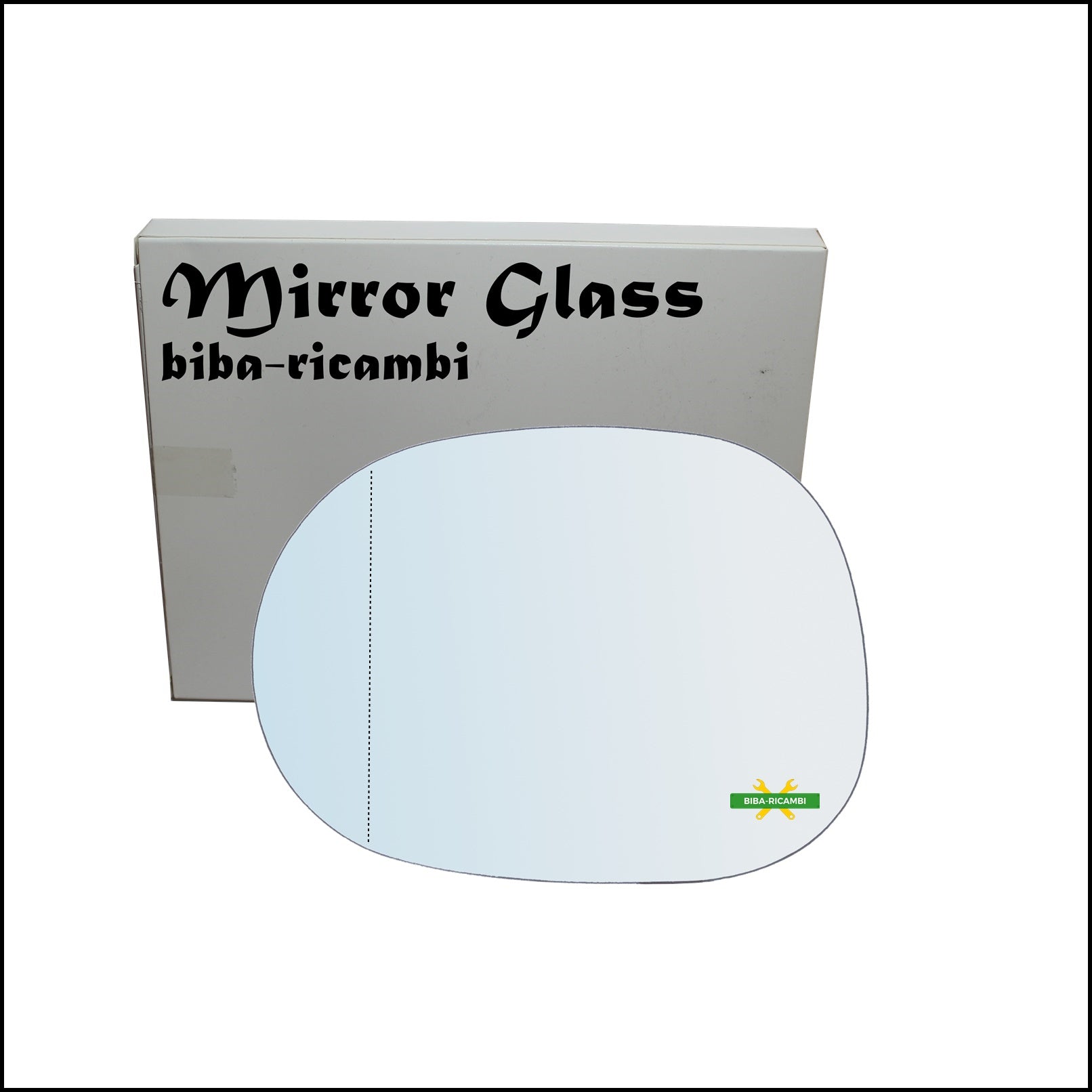 Vetro Specchio Retrovisore Cromato Asferico Lato Sx-Guidatore Per DR 1 dal 2010-2014 BIBA-RICAMBI
