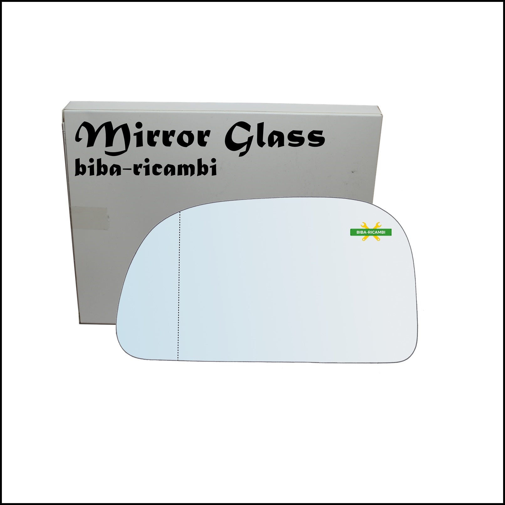 Vetro Specchio Retrovisore Cromato Asferico Lato Sx-Guidatore Per Mitsubishi Colt V (CA) dal 1995-2004 BIBA-RICAMBI