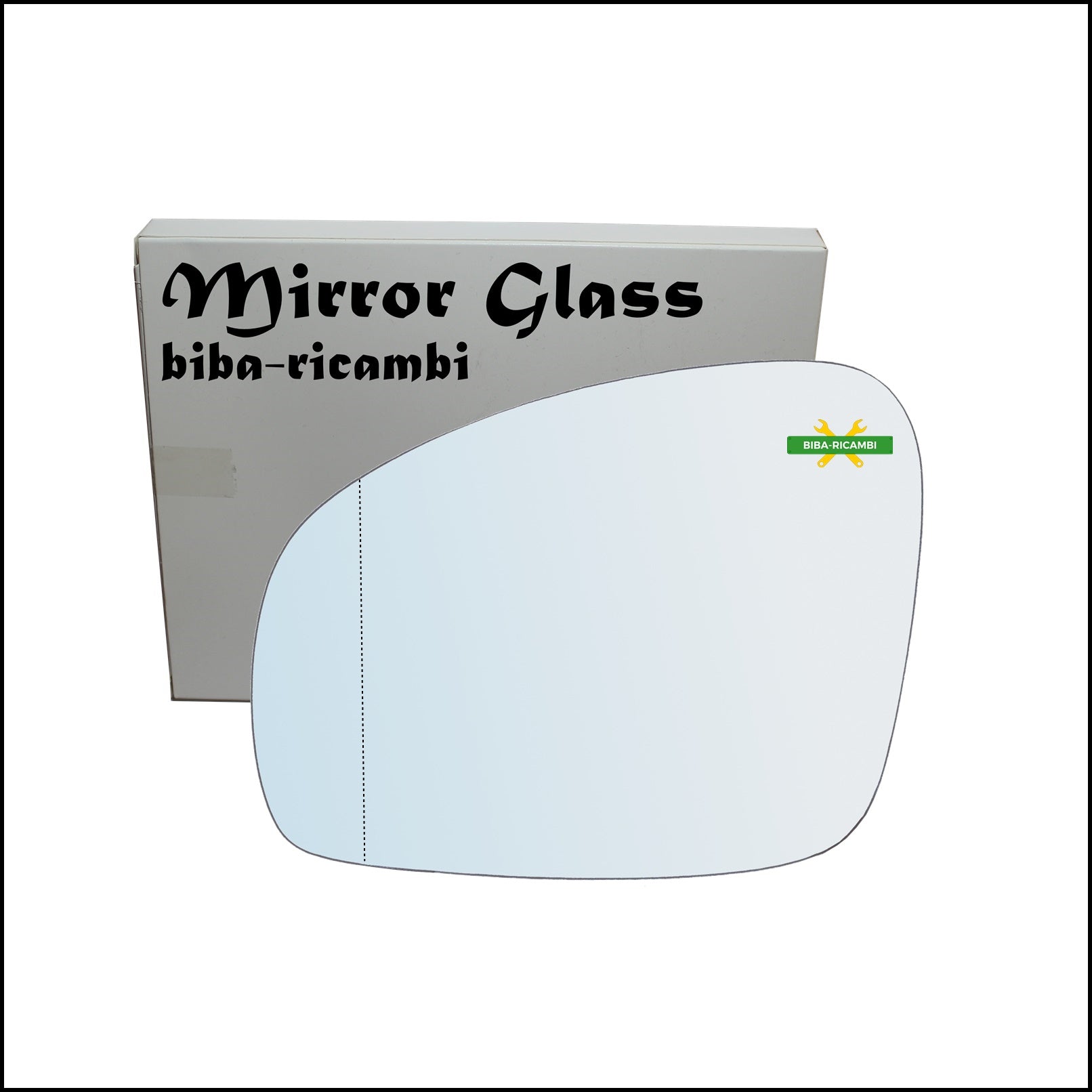 Vetro Specchio Retrovisore Cromato Asferico Lato Sx-Guidatore Per Skoda Fabia II dal 2006-2014 BIBA-RICAMBI