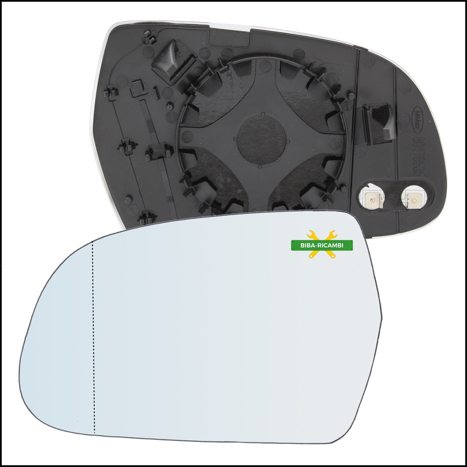 V. Piastra Retrovisore Asferica Termica Lato Sx-Guidatore Per Audi A3 (8P) solo dal 2010-2012 BIBA-RICAMBI