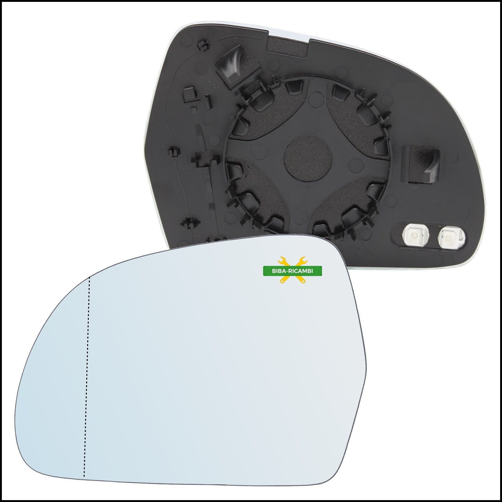V. Piastra Retrovisore Asferica Termica Lato Sx-Guidatore Per Audi A3 II (8P1) solo dal 2008-2010 BIBA-RICAMBI