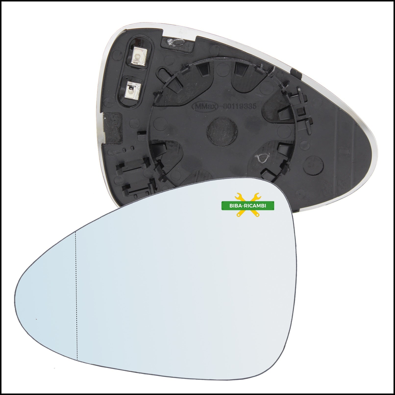 Piastra Specchio Retrovisore Termica Asferica Lato Guidatore Per Porsche Panamera I (970) dal 2009> BIBA-RICAMBI