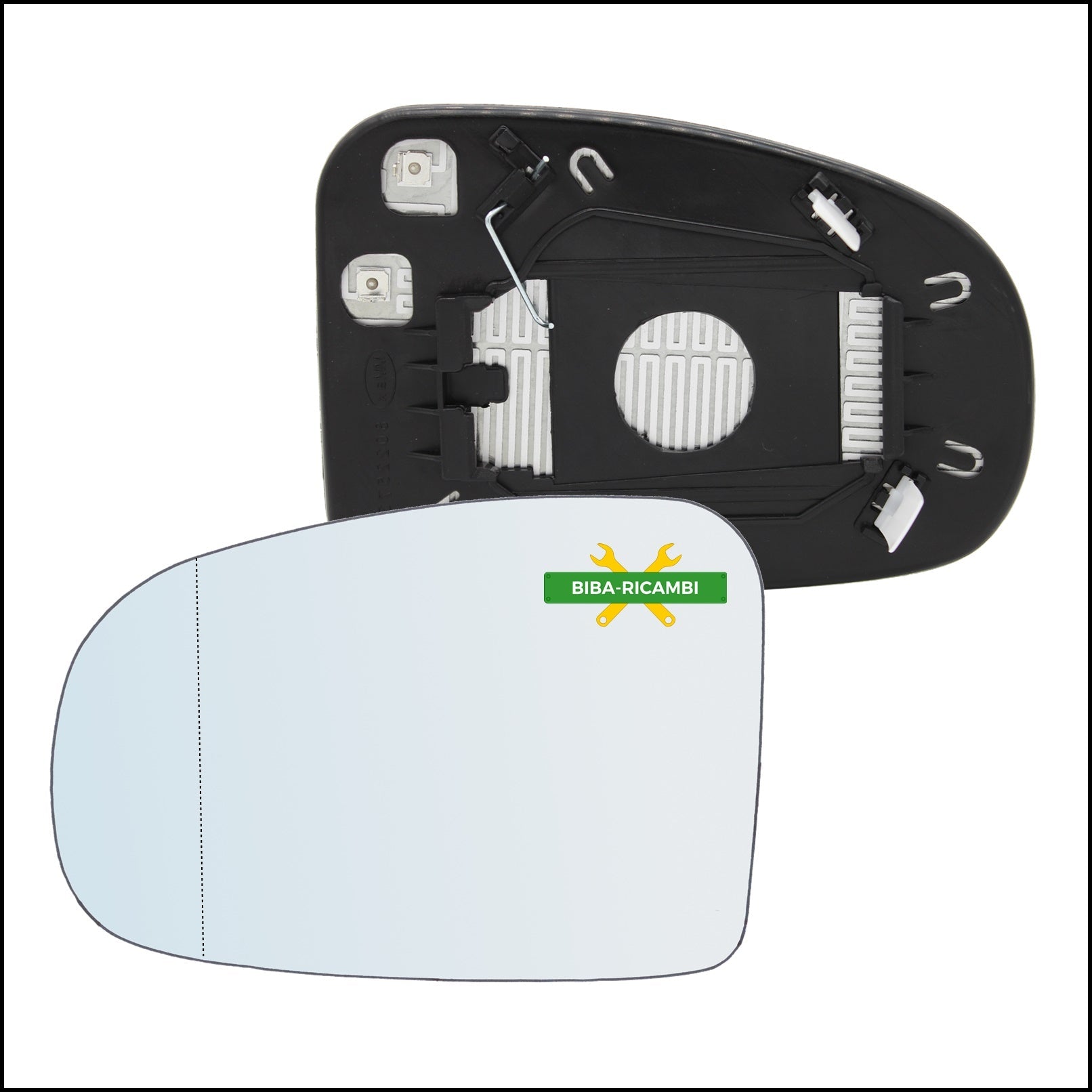 Piastra Retrovisore Termica Asferica Lato Sx-Guidatore Per Toyota Avensis (T27) dal 2008&gt; BIBA-RICAMBI
