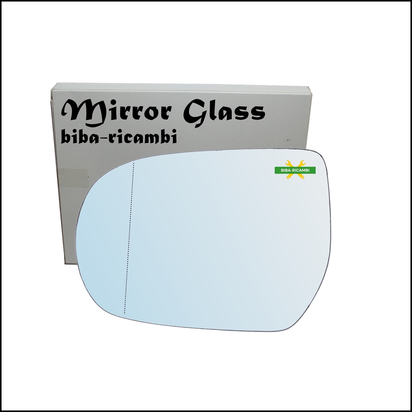 Vetro Specchio Retrovisore Cromato Asferico Lato Sx-Guidatore Per Mazda MPV II (LW) dal 1999-2003 BIBA-RICAMBI