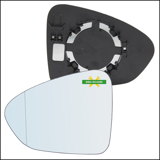 Piastra Specchio Retrovisore Asferica Lato Sx-Guidatore Per Fiat Tipo II (356) dal 2015&gt; BIBA-RICAMBI