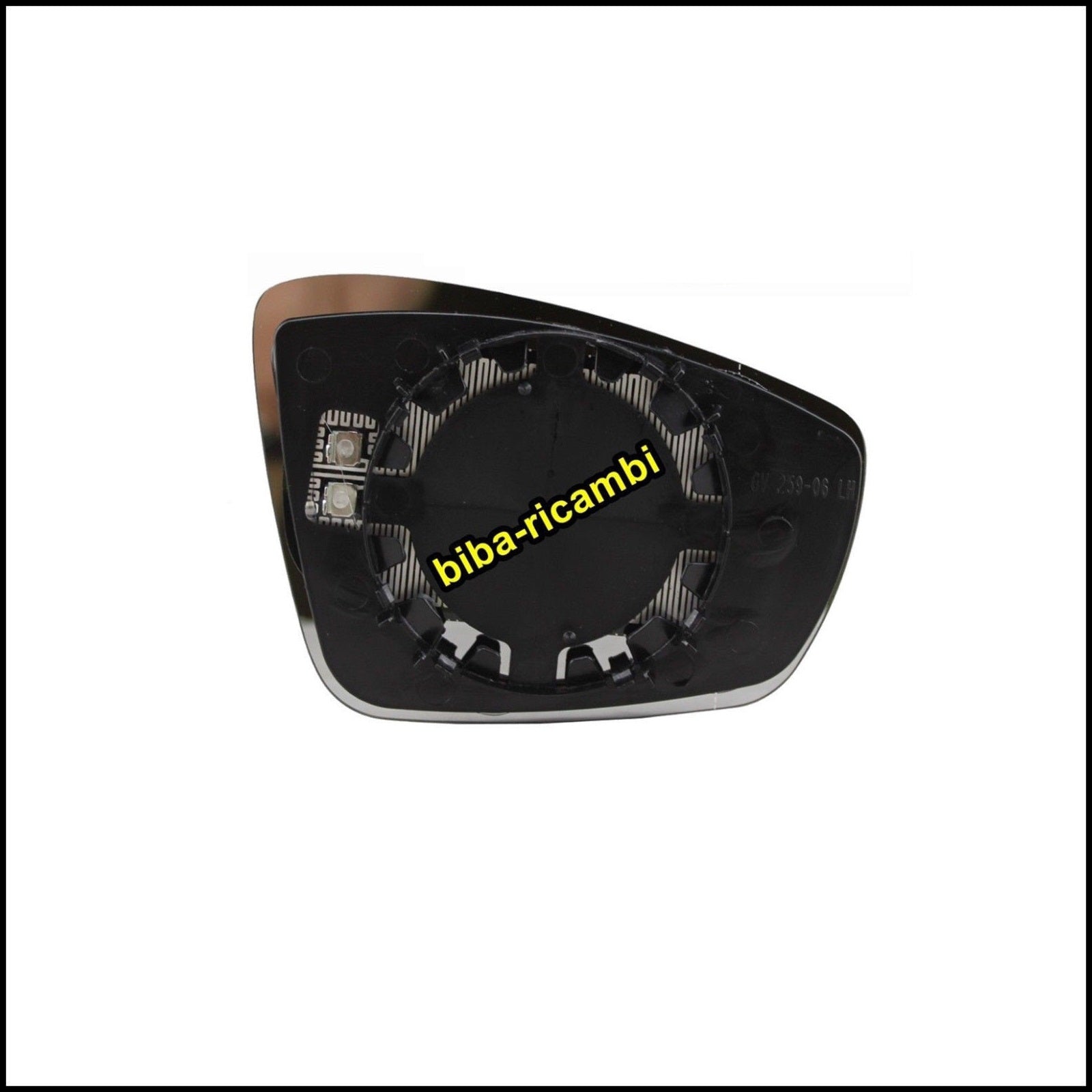 Piastra Specchio Retrovisore Asferico Termico Lato Sx-Guidatore Per Seat Mii (KF1) dal 2011&gt; BIBA-RICAMBI