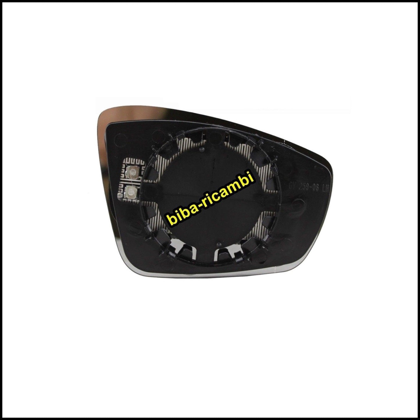 Piastra Specchio Retrovisore Asferico Termico Lato Sx-Guidatore Per Volkswagen UP (121) dal 2011&gt; BIBA-RICAMBI