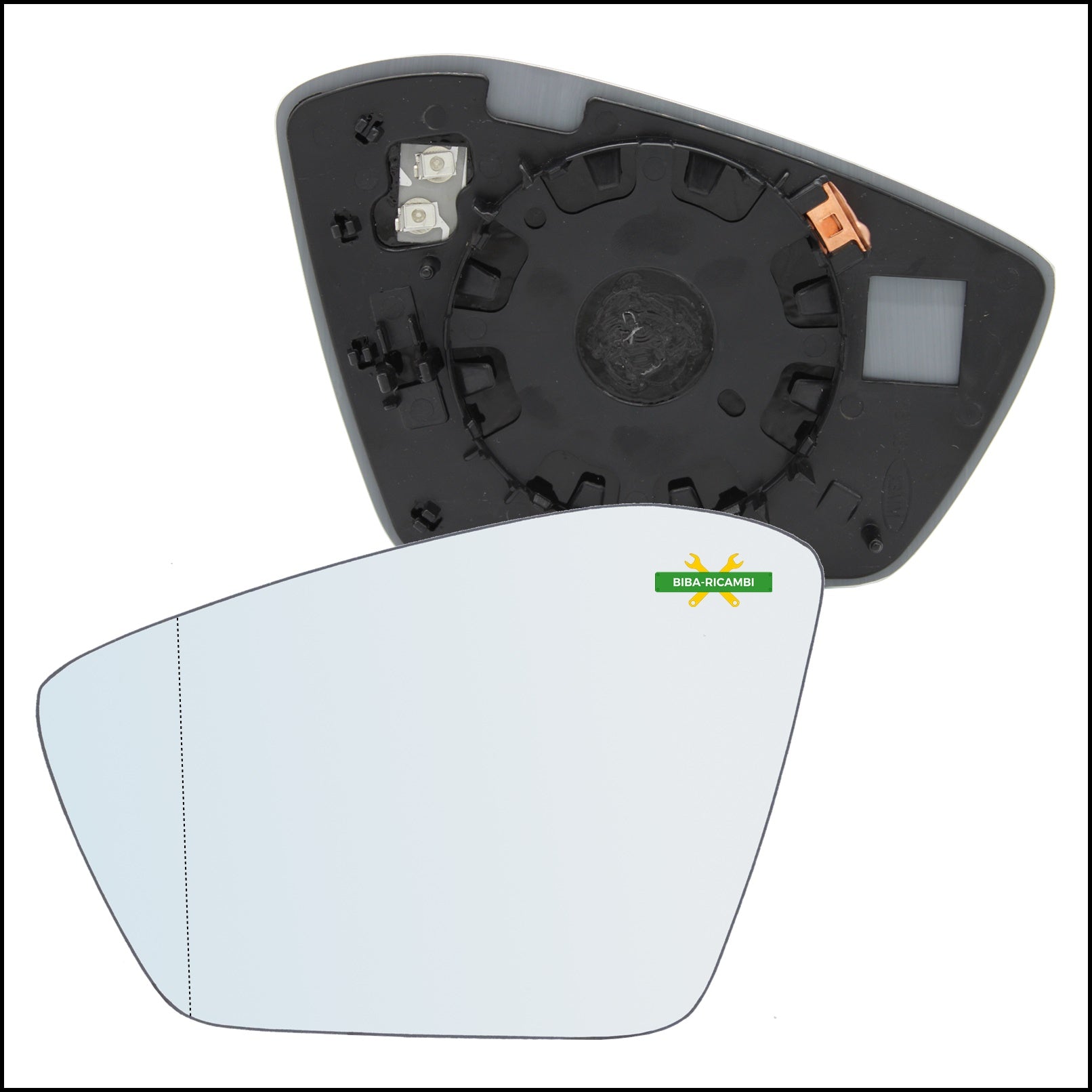Piastra Retrovisore Termica Asferica Lato Sx-Guidatore Per Skoda Superb III (3V) dal 2015> BIBA-RICAMBI