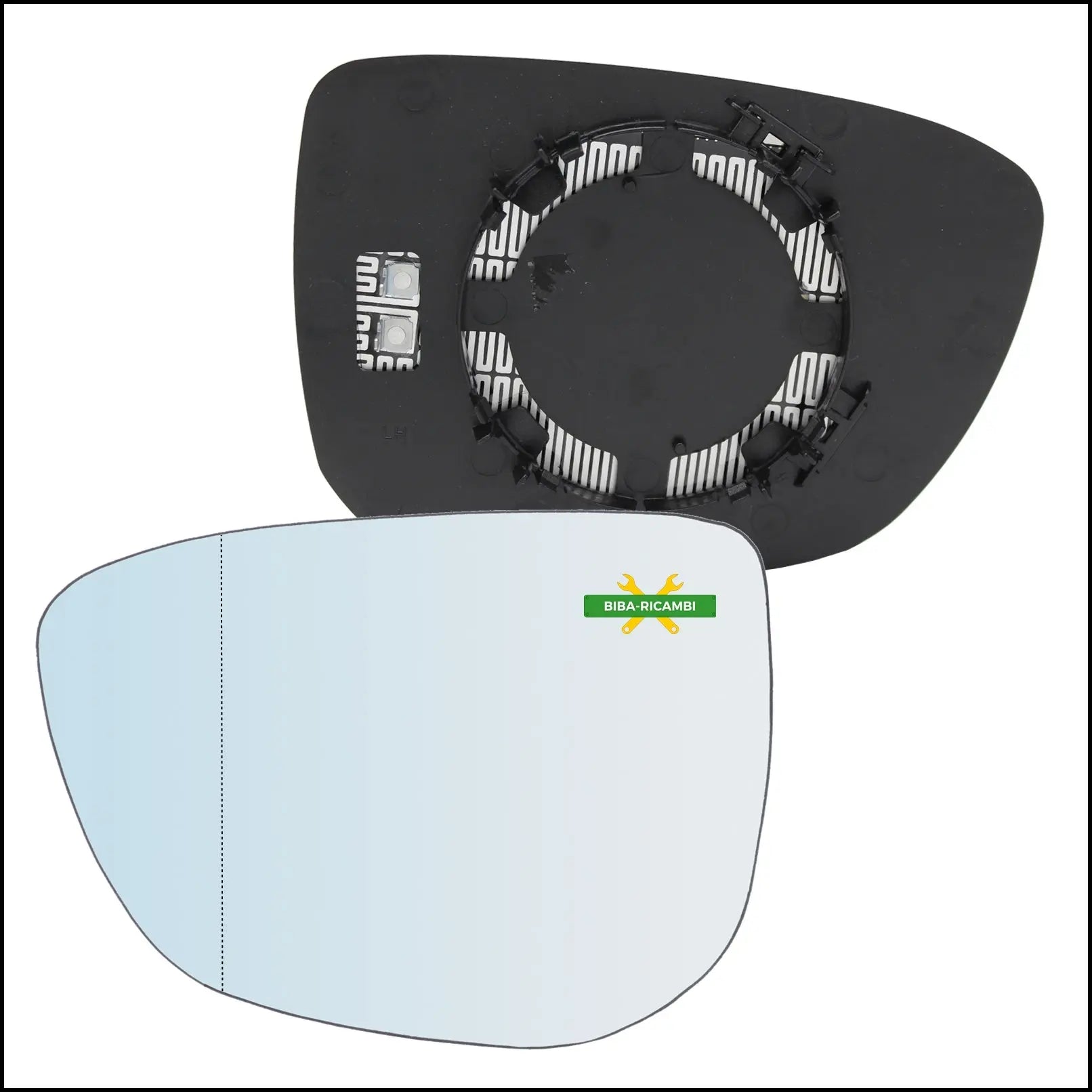 Piastra Specchio Retrovisore Termica Asferica Lato Sx-Guidatore Per Citroen C-Elysee dal 2012> BIBA-RICAMBI