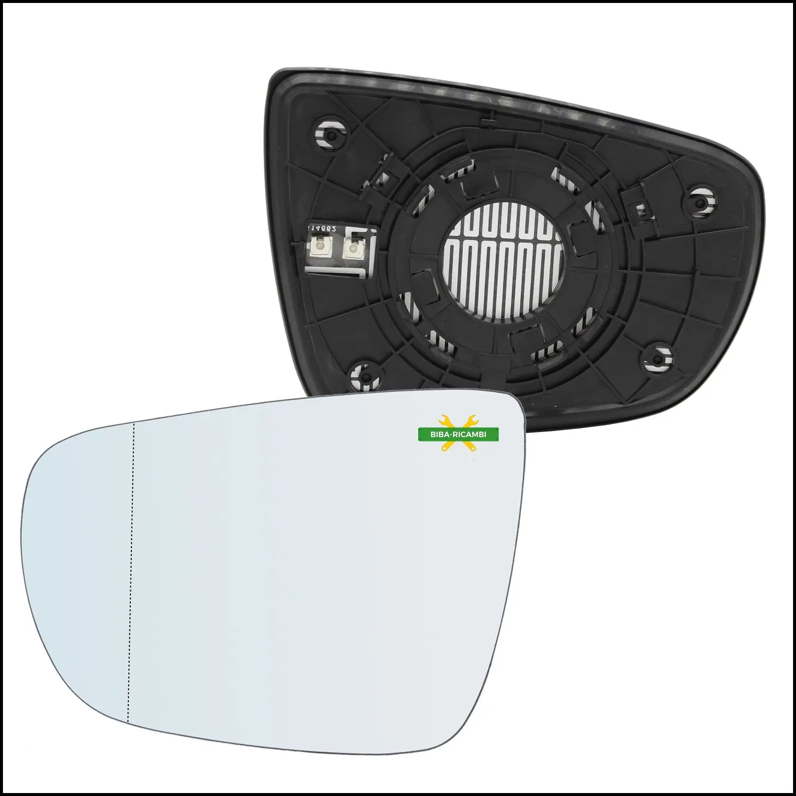 Piastra Specchio Retrovisore Termica Asferica Lato Sx-Guidatore Per Kia Carens IV dal 2013> BIBA-RICAMBI