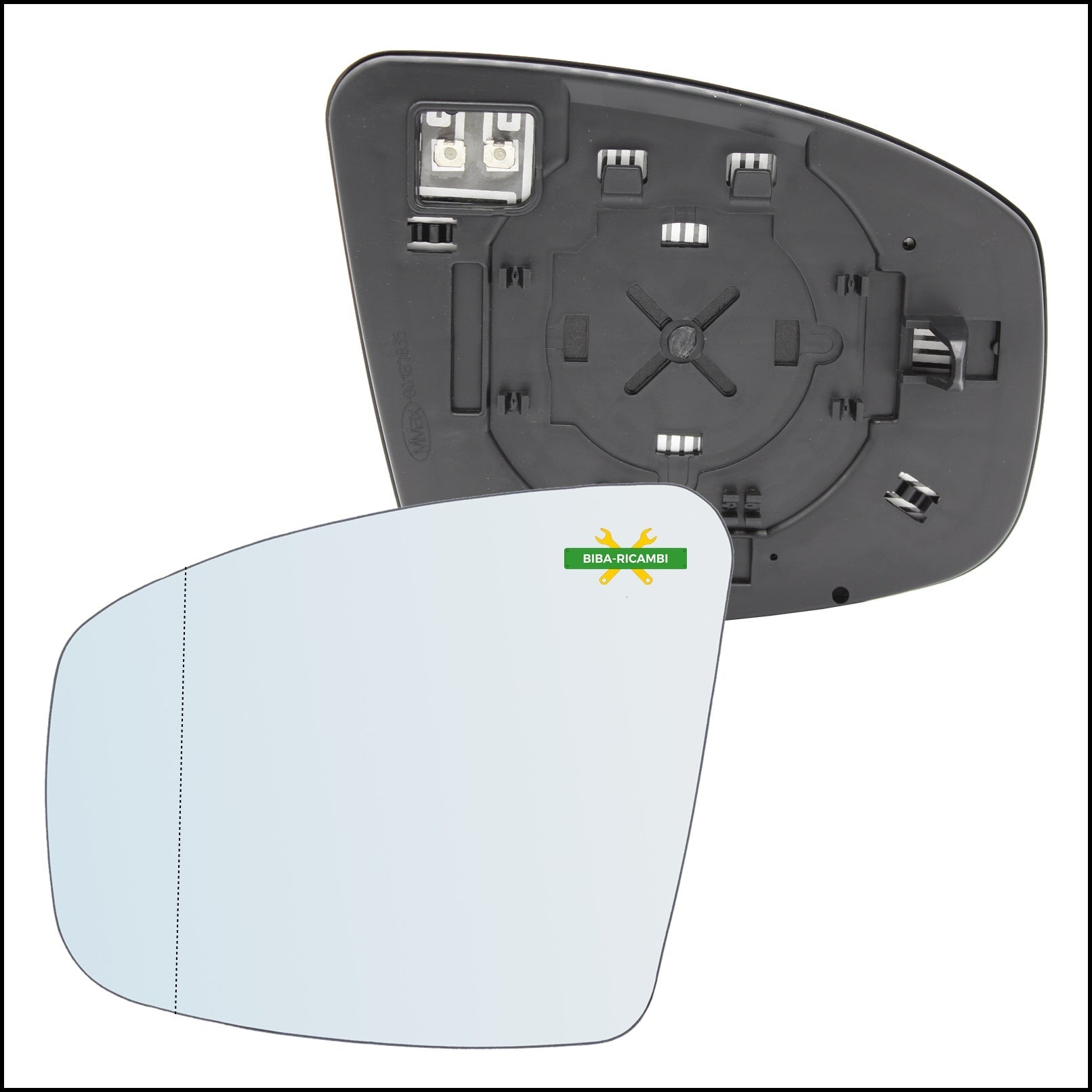 Piastra Retrovisore Termica Asferica Lato Sx-Guidatore Per Nissan Pathfinder IV (R52) dal 2012&gt; BIBA-RICAMBI