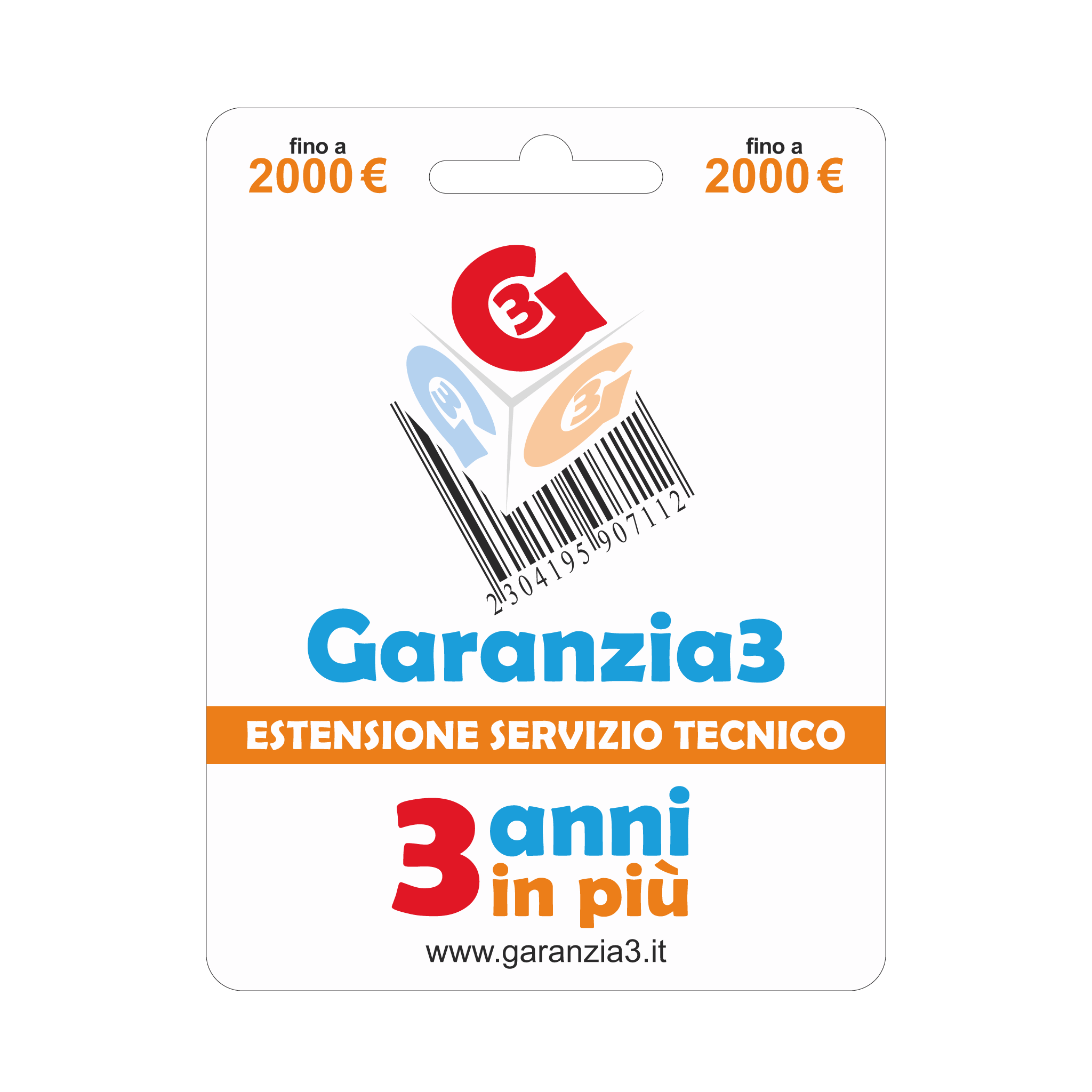 Garanzia3 Estensione del servizio tecnico fino a 2000,00 Euro