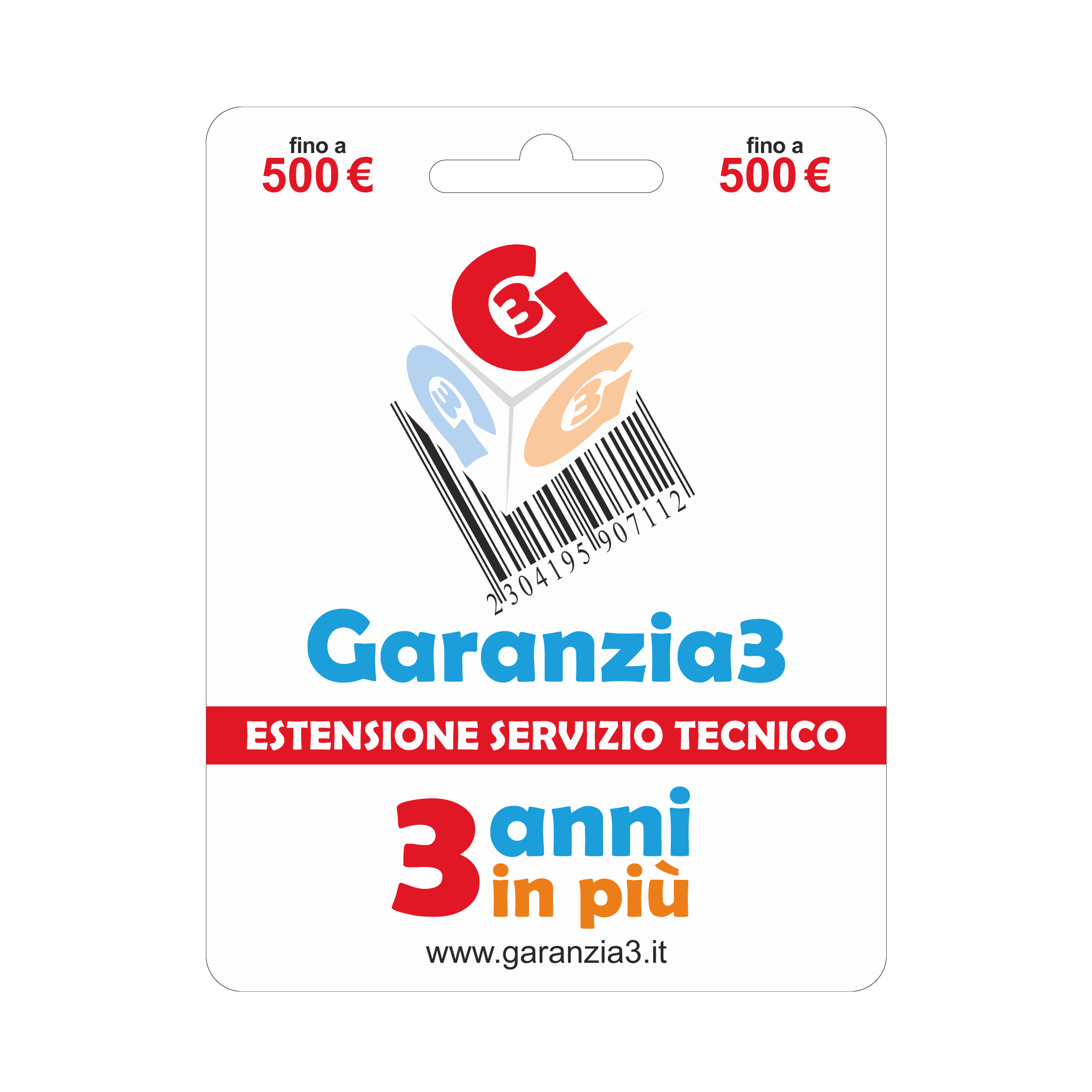 Garanzia3 Estensione del servizio tecnico fino a 500,00 Euro