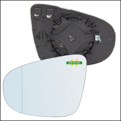 Piastra Retrovisore Asferica Termica Lato Sx-Guidatore Per Volkswagen Touran II (1T3) dal 2010-2015 BIBA-RICAMBI