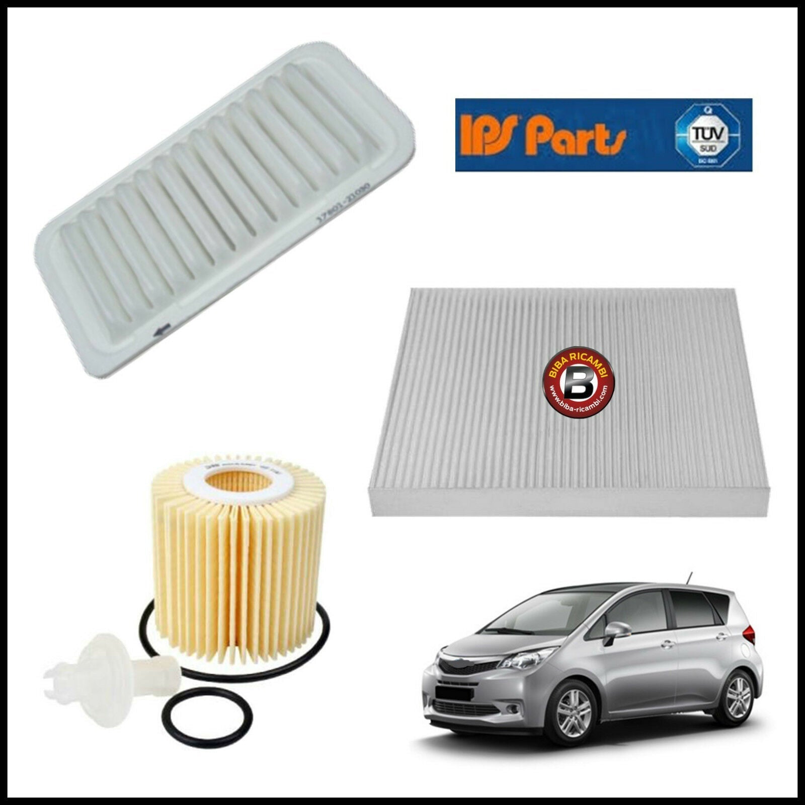 Kit Tagliando Filtri Per Subaru Trezia 1.300 73kw/99cv dal 2011&gt; BIBA-RICAMBI