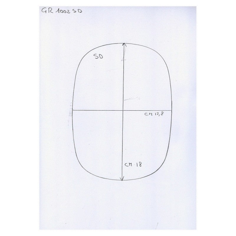 Vetro Specchietto Esterno Lato DX Compatibile Con Fiat Fiorino dal 1977 al 1994 BIBA-RICAMBI
