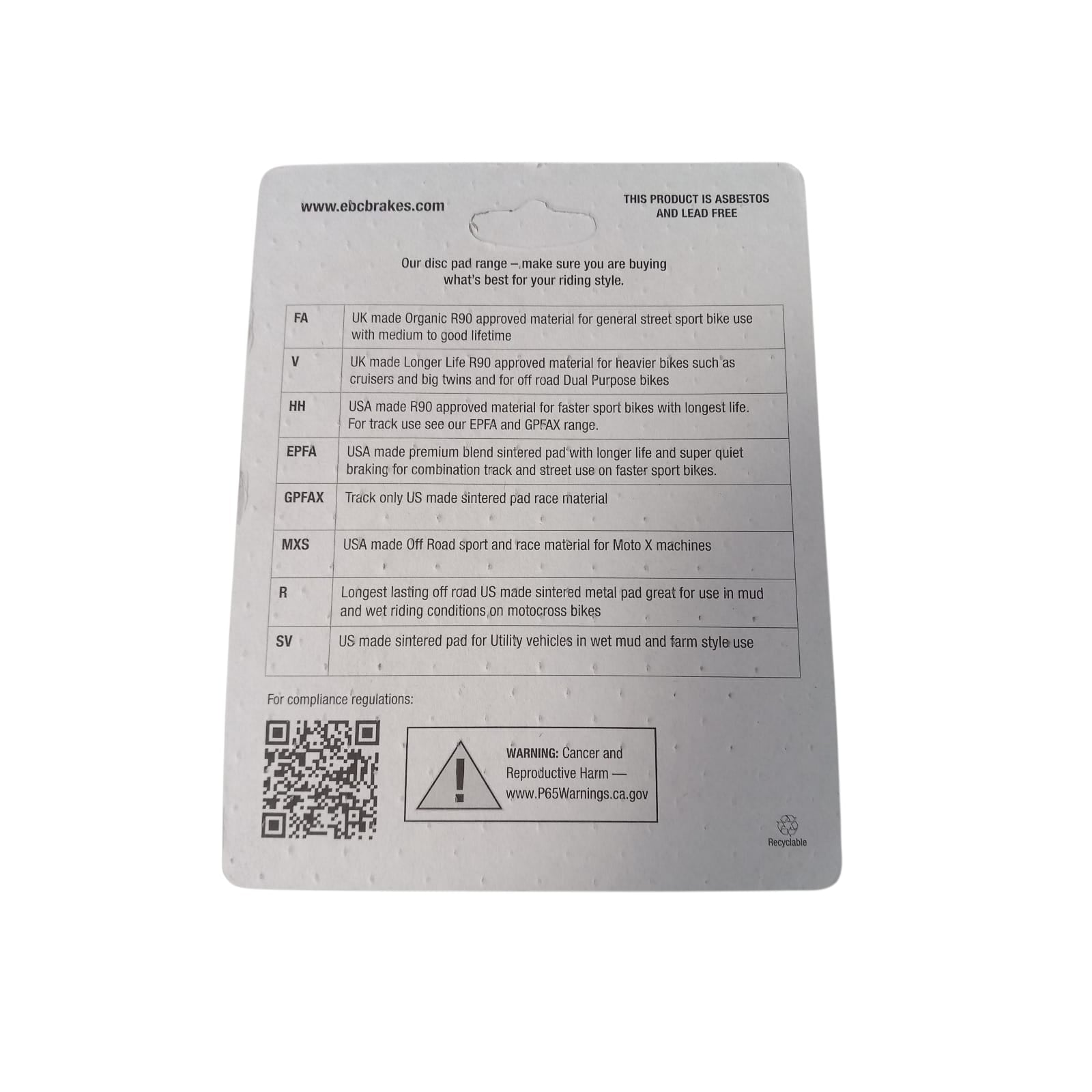 SFA321 Pastiglie Freno Per Piaggio Fly 125 - 3V 2012-2015