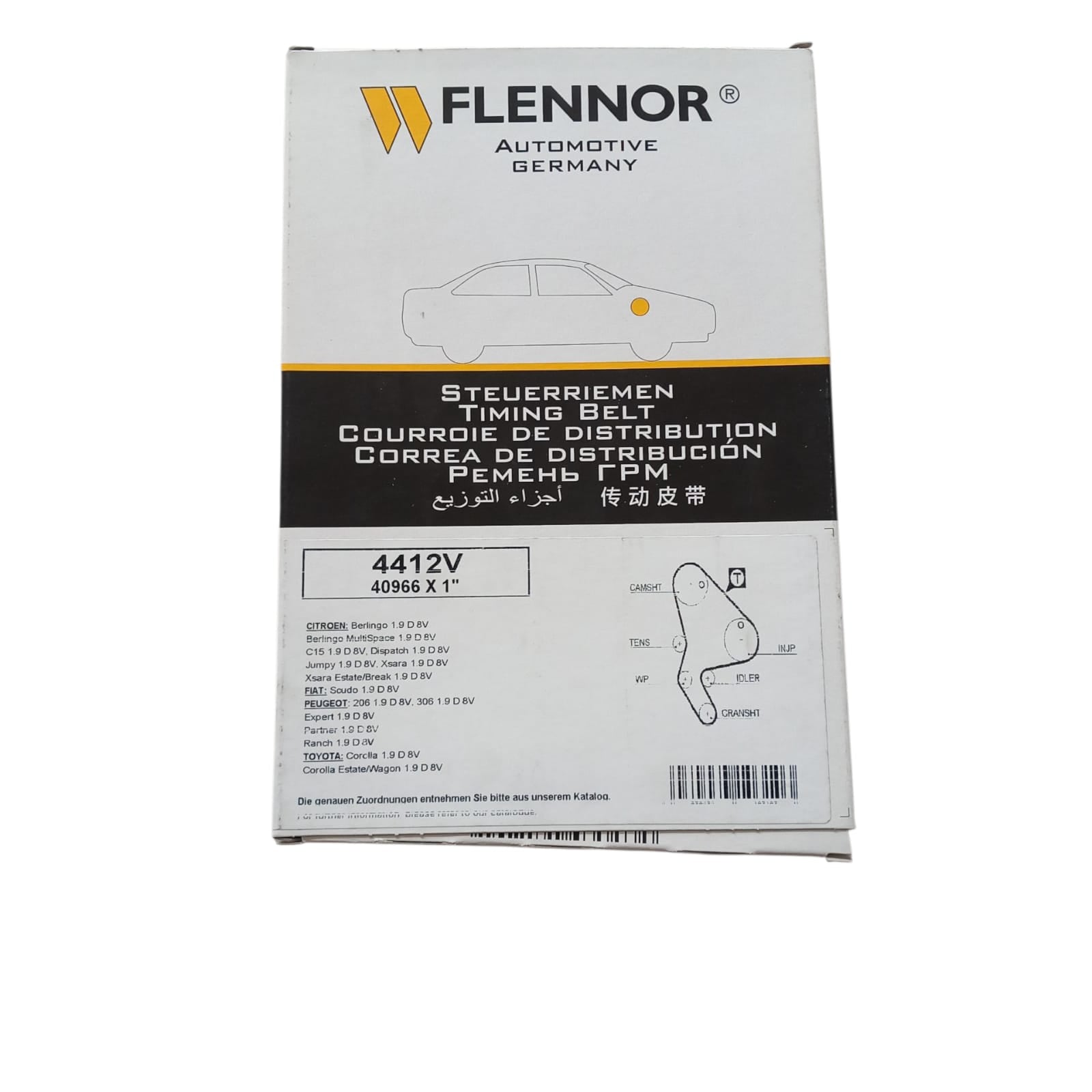 Cinghia Distribuzione Compatibile Per Peugeot Patner (G) 1.9 D 51KW-69CV