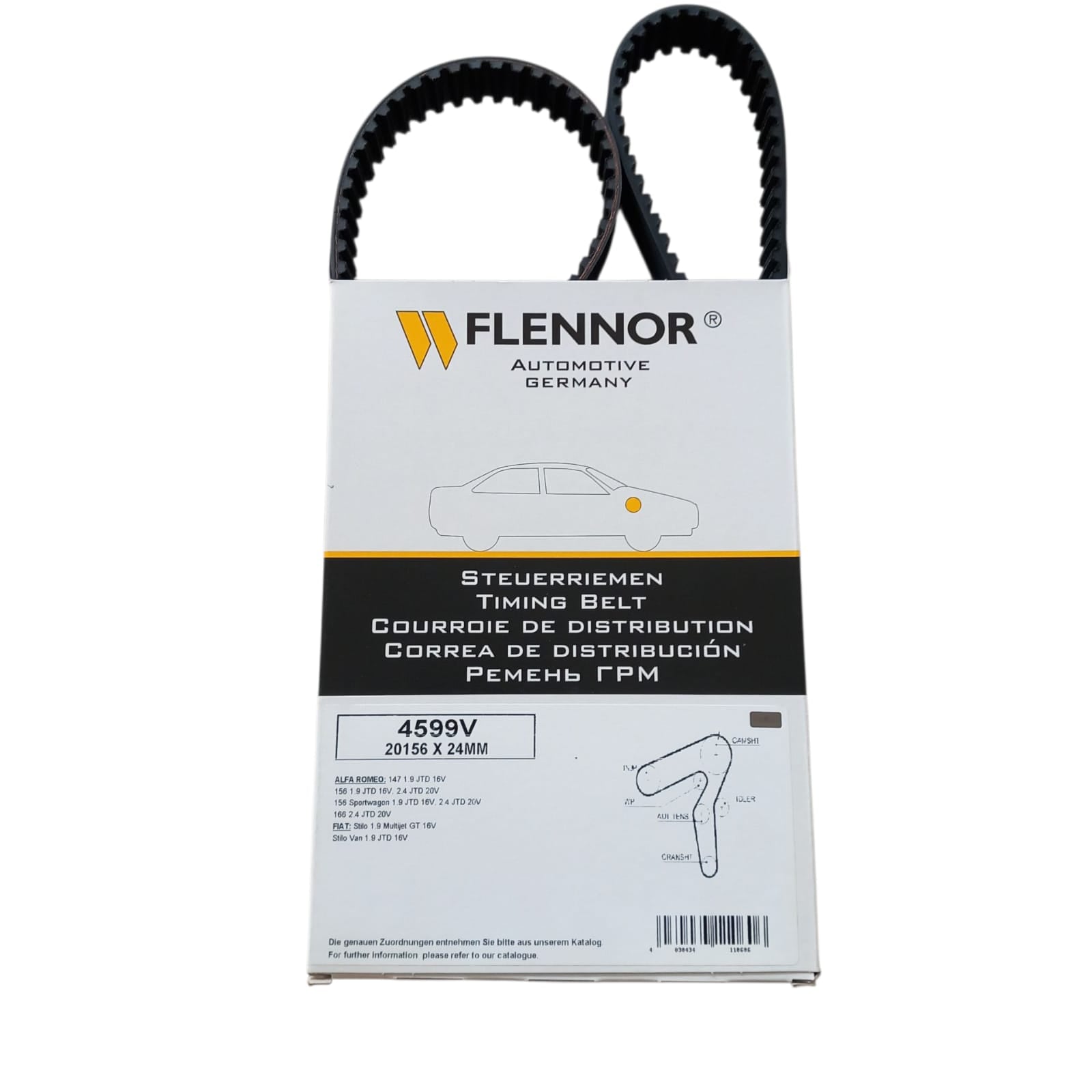 Cinghia Distribuzione Compatibile Per Fiat Stilo (192) 1.9 JTD 93KW-126CV