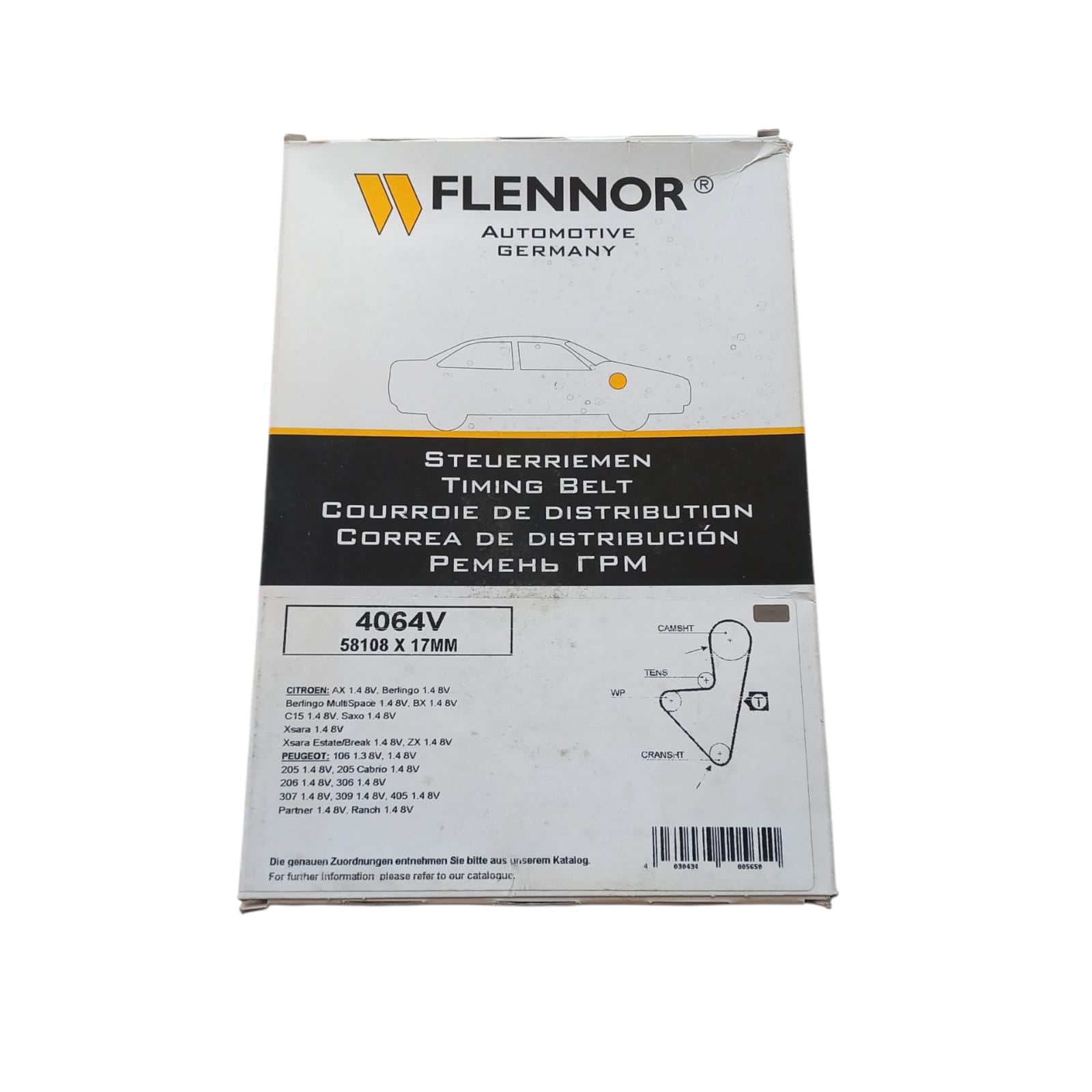 Cinghia Distribuzione Compatibile Per Peugeot PARTNER MPV (5_, G_) 1.4 55KW 75CV