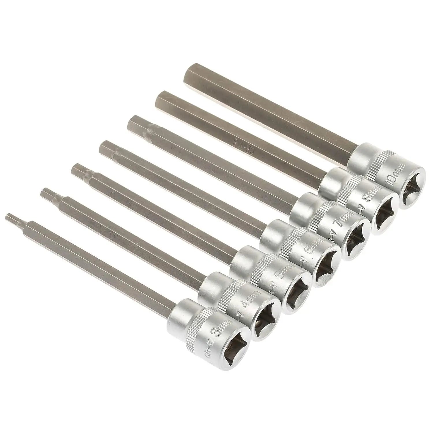 Serie Bussole Maschio Esagonali Lunghezza 110 MM ( 7 pezzi) - BIBA-RICAMBI