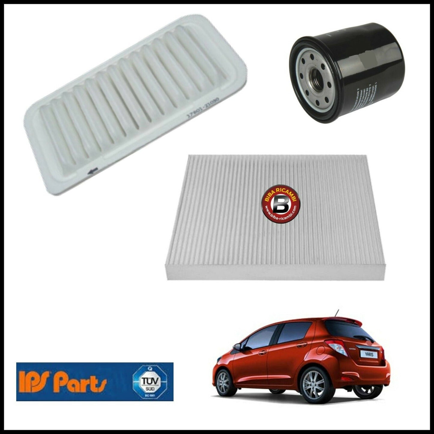 Kit Tagliando Filtri Per Toyota Yaris 1.300 73kw/99cv dal 2011&gt; BIBA-RICAMBI
