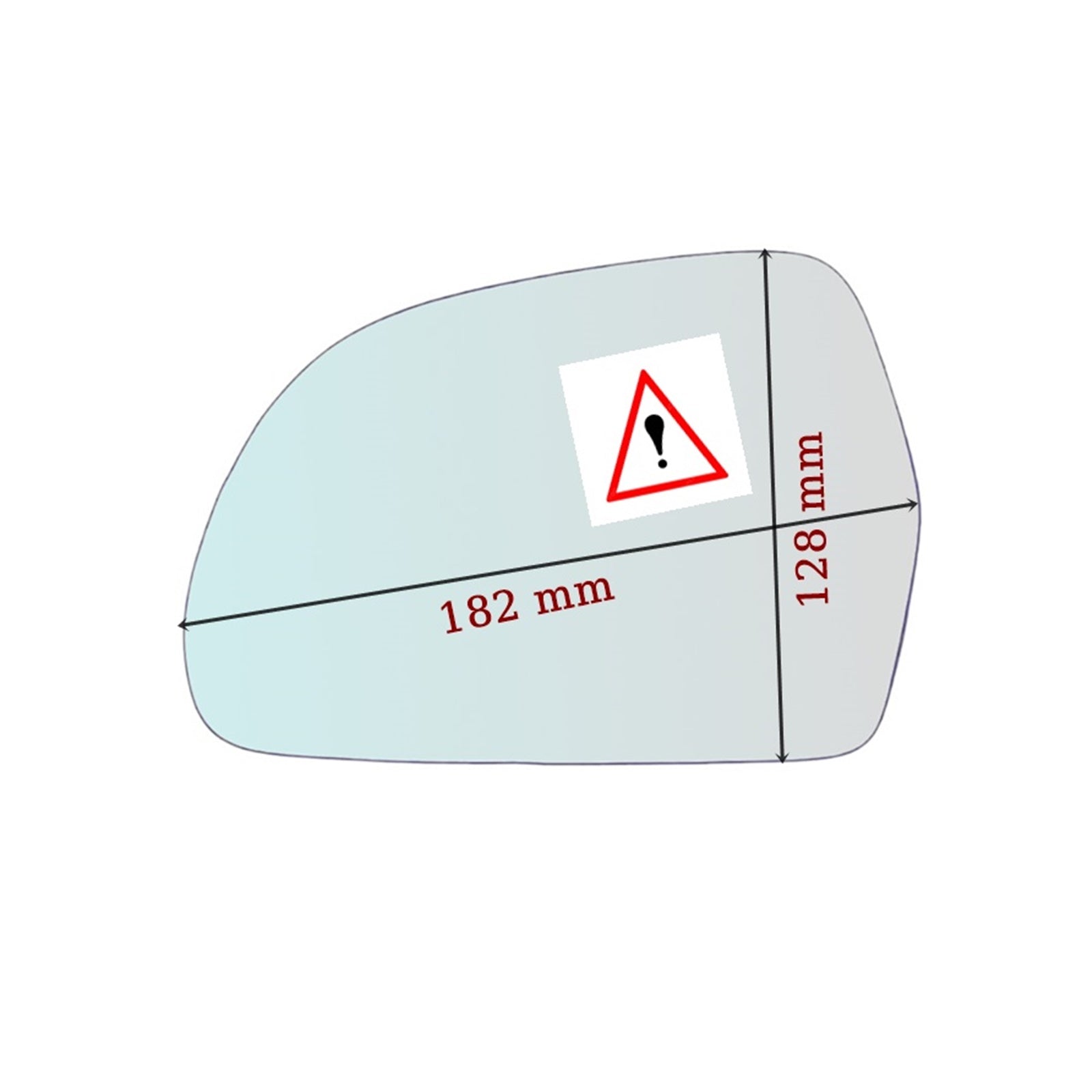 Piastra Retrovisore Asferica Termica Lato DX-Passeggero Per Audi A3 II (8P1) solo dal 2008-2010