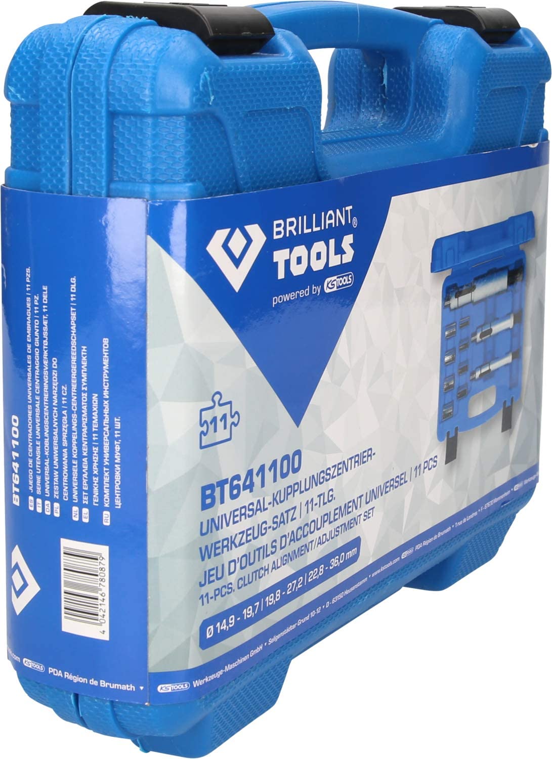 BRILLIANT TOOLS BT641100 11-TLG. Set di utensili universali per frizione BIBA-RICAMBI
