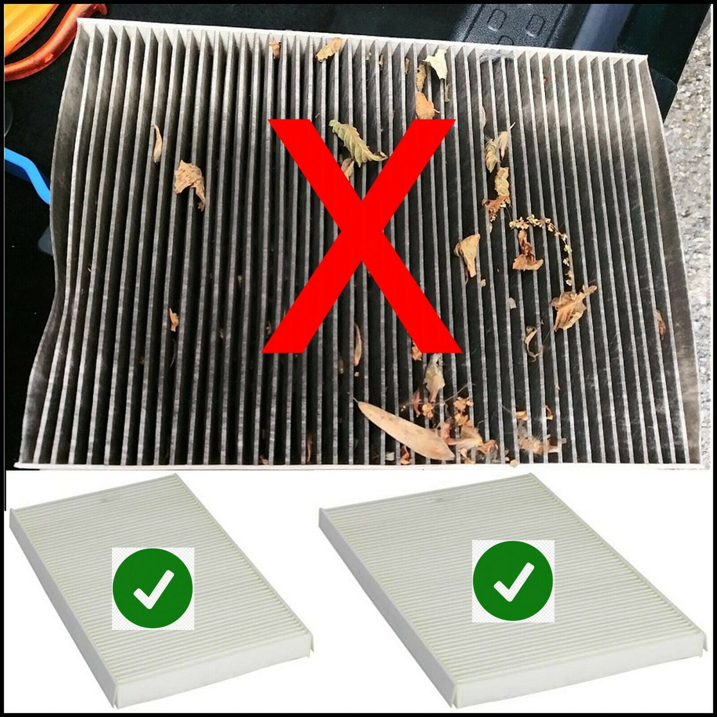 Filtro Aria Antipolline Abitacolo Per Volkswagen Golf III dal 1991-1998 BIBA-RICAMBI