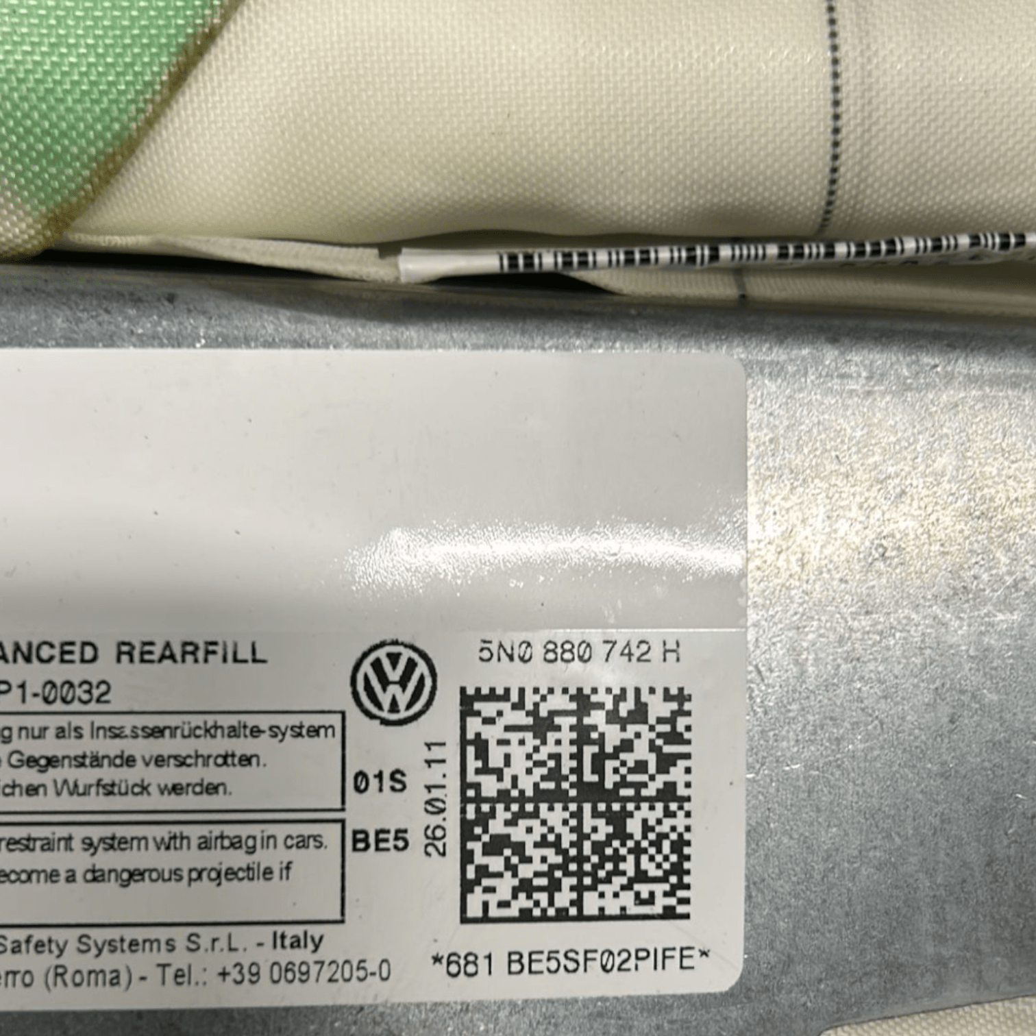 Airbag A Tendina Anteriore Destra Volkswagen Tiguan 5N cod:5N0880742H (2007 - 2016)