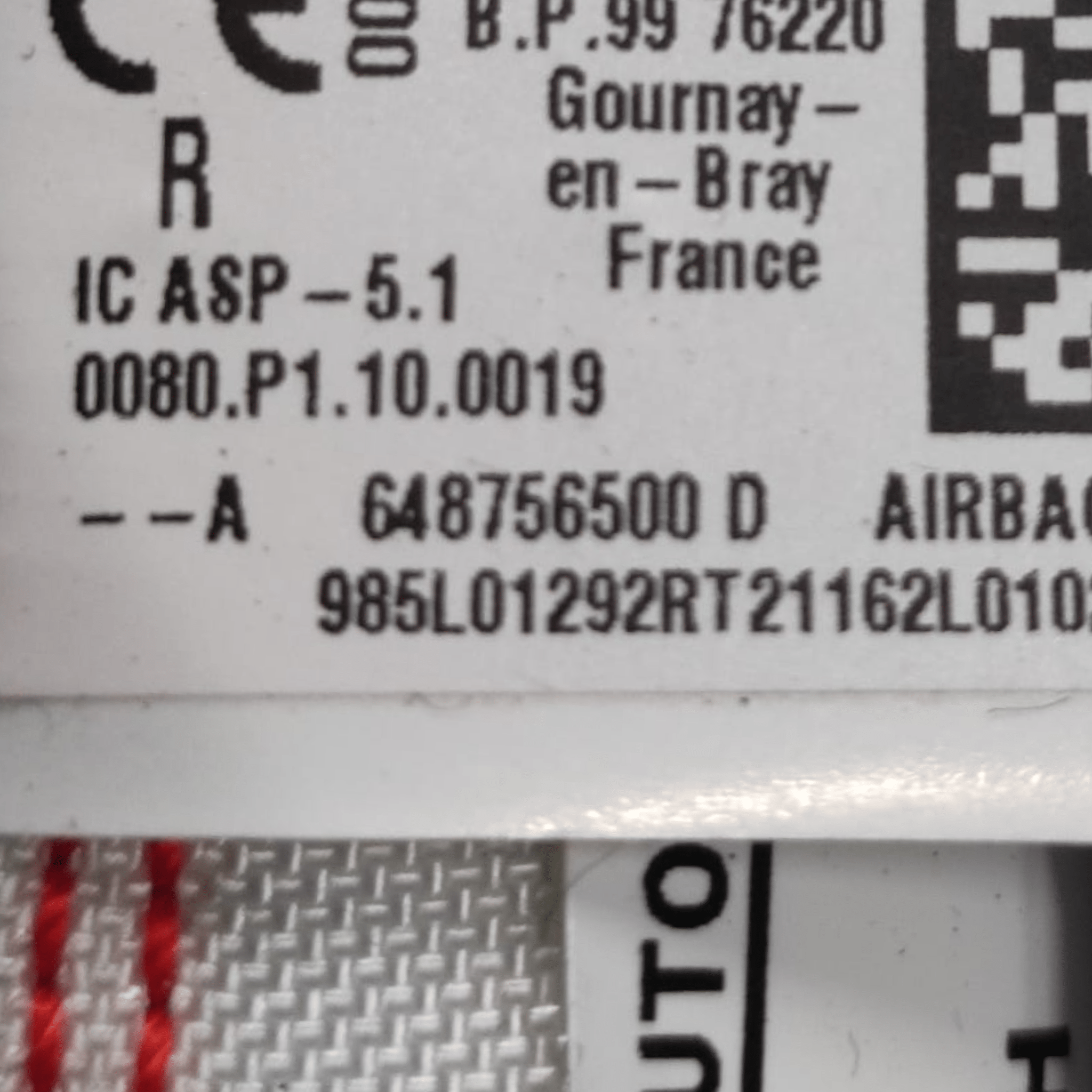 Airbag A Tendina Destra Dacia Sandero COD: 648756500D (2020>)