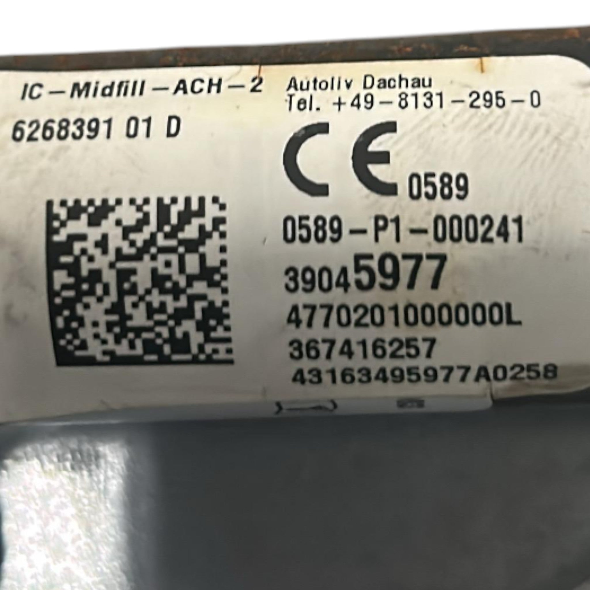 AirBag A Tendina Laterale Anteriore Sinistra Opel Corsa E cod.39045977 (2014 > 2019)