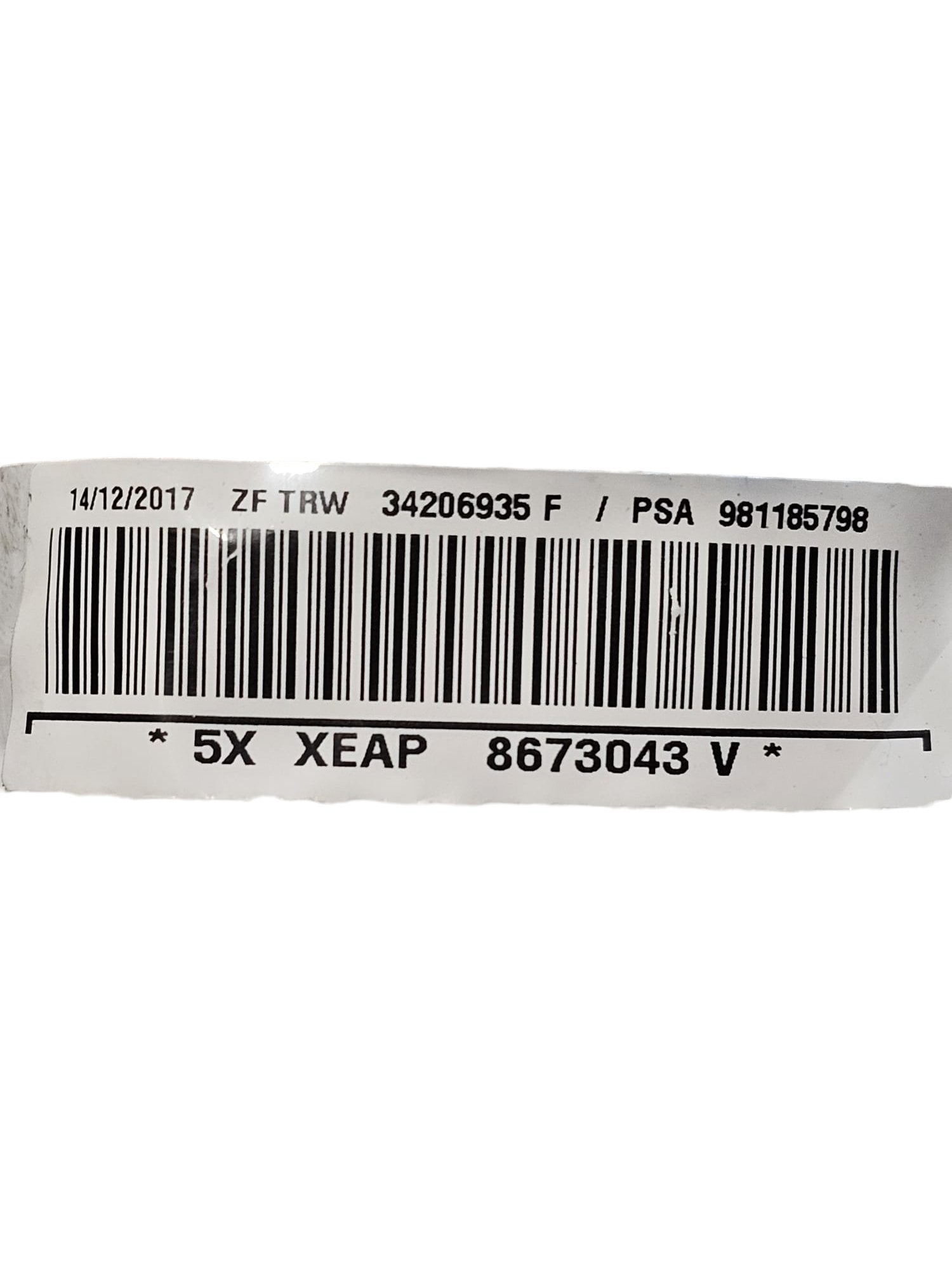 Airbag a Tendina Laterale Destro Citroen C3 (2016-2023) Cod:34206935F