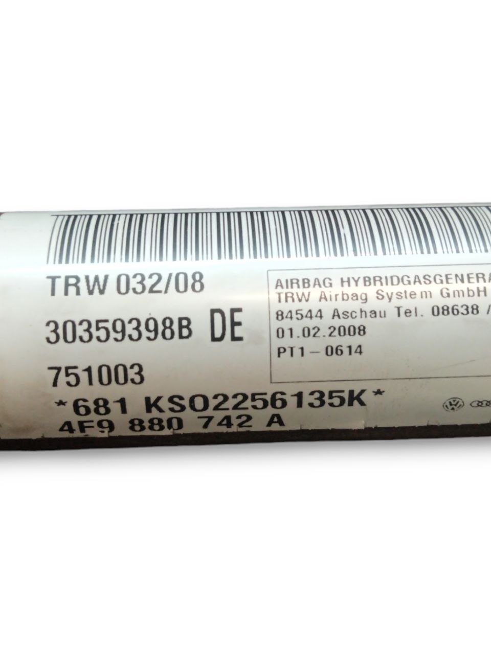 Airbag a tendina laterale destro dx  Audi A6 avant (2004- 2011> ) cod.30359397B