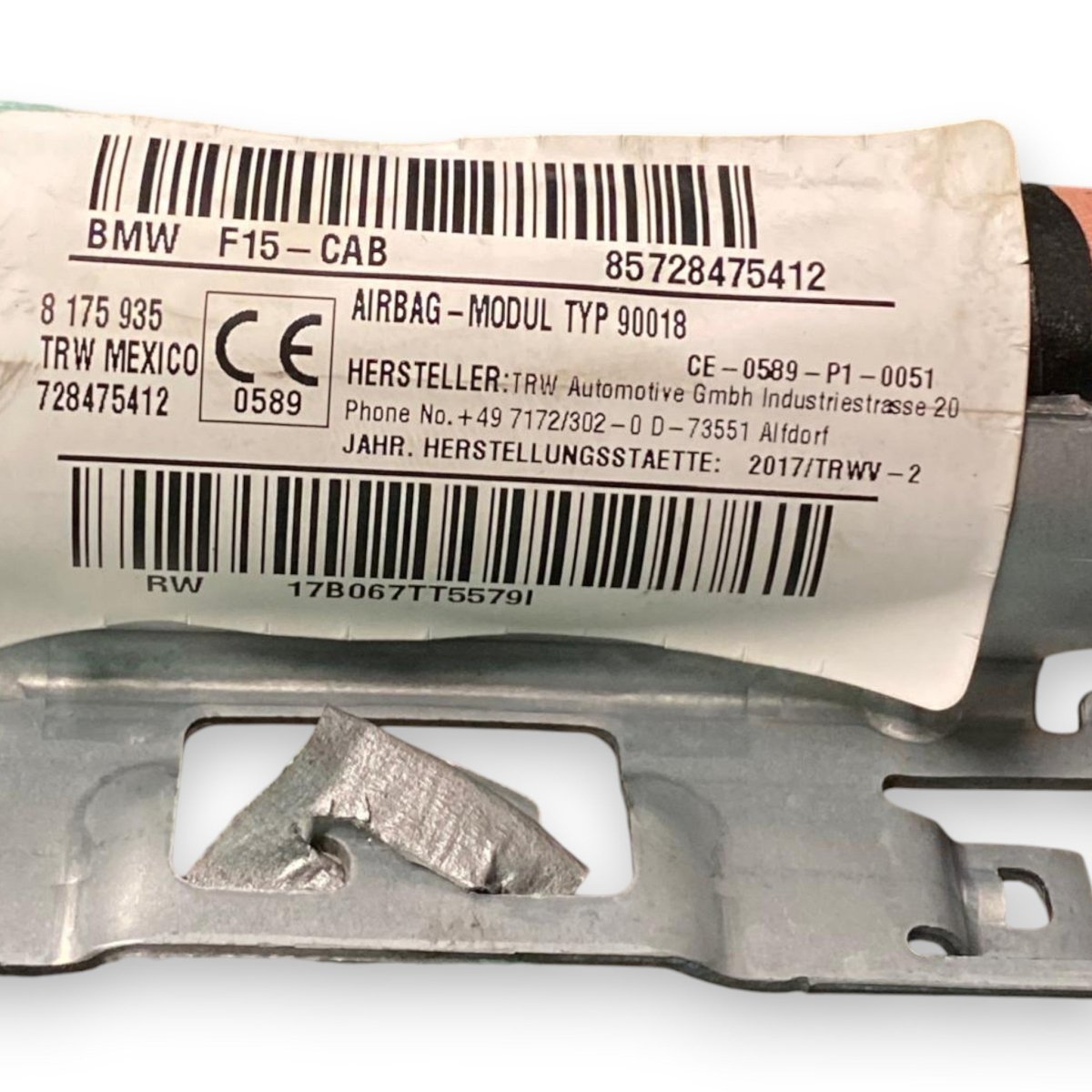 Airbag a tendina laterale destro (dx) Bmw X5 F15 (2013-2018) Cod: 85728475412