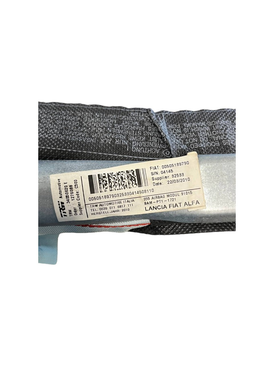 Airbag a tendina laterale sinistro Alfa Romeo Mito (2008-2018) cod.00505189790