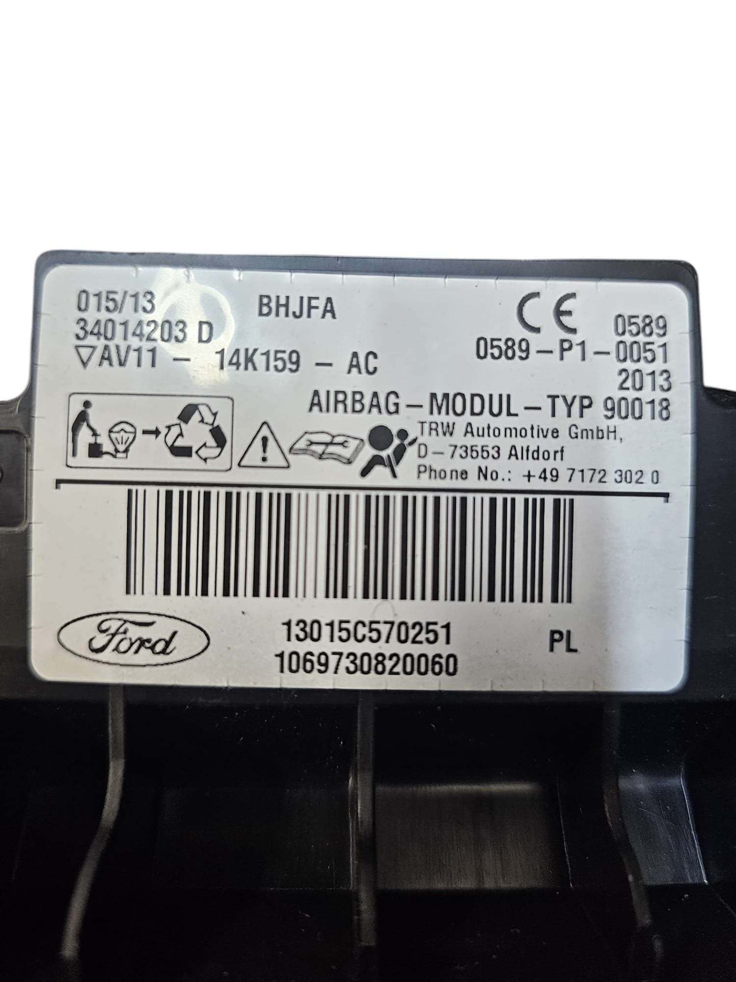Airbag a Tendina Lato Destro Ford B-Max (2012-2018) Cod:AV11-14K159-AC