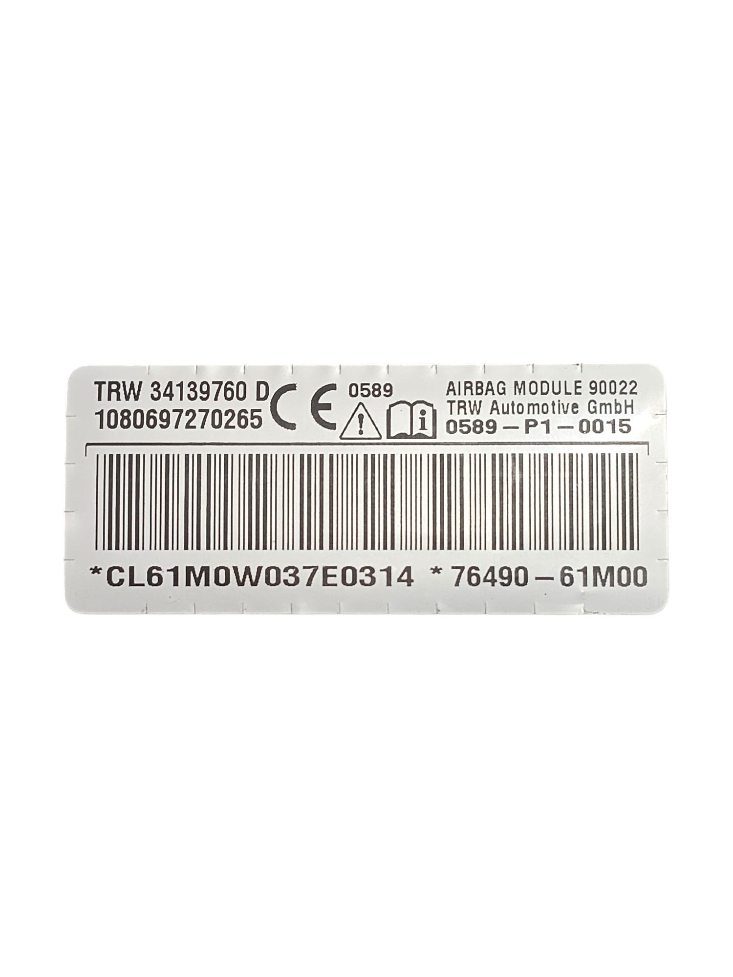 Airbag A Tendina Lato Sinistro Suzuki S-Cross JY Cod:7649061M00 (2013-2022)