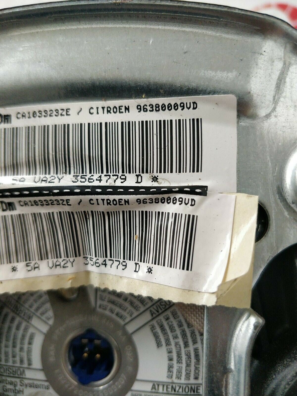 Airbag Guidatore Citroen C3 96380009VD