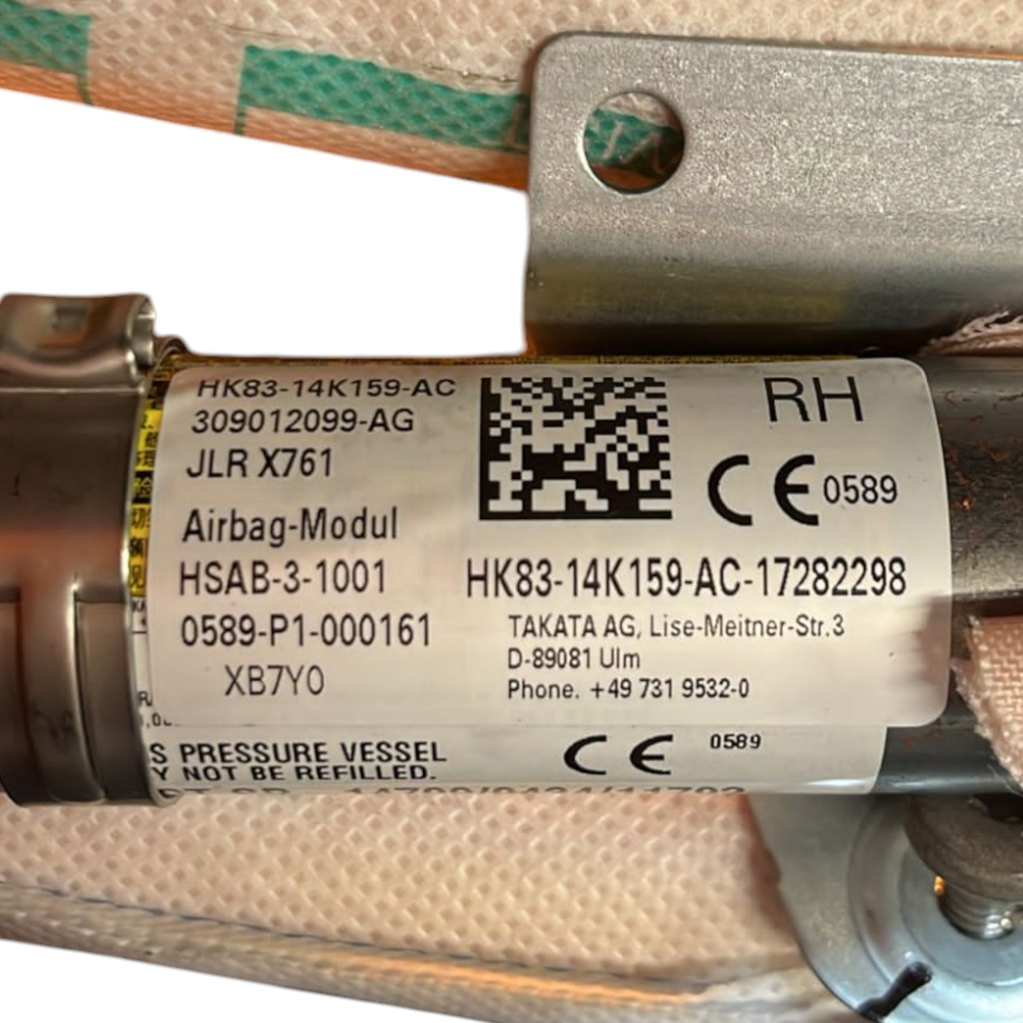 AirBag Laterale Destro A Tendina Range Rover Velar (L560) cod:HK83-14K159-AC (2017 >)