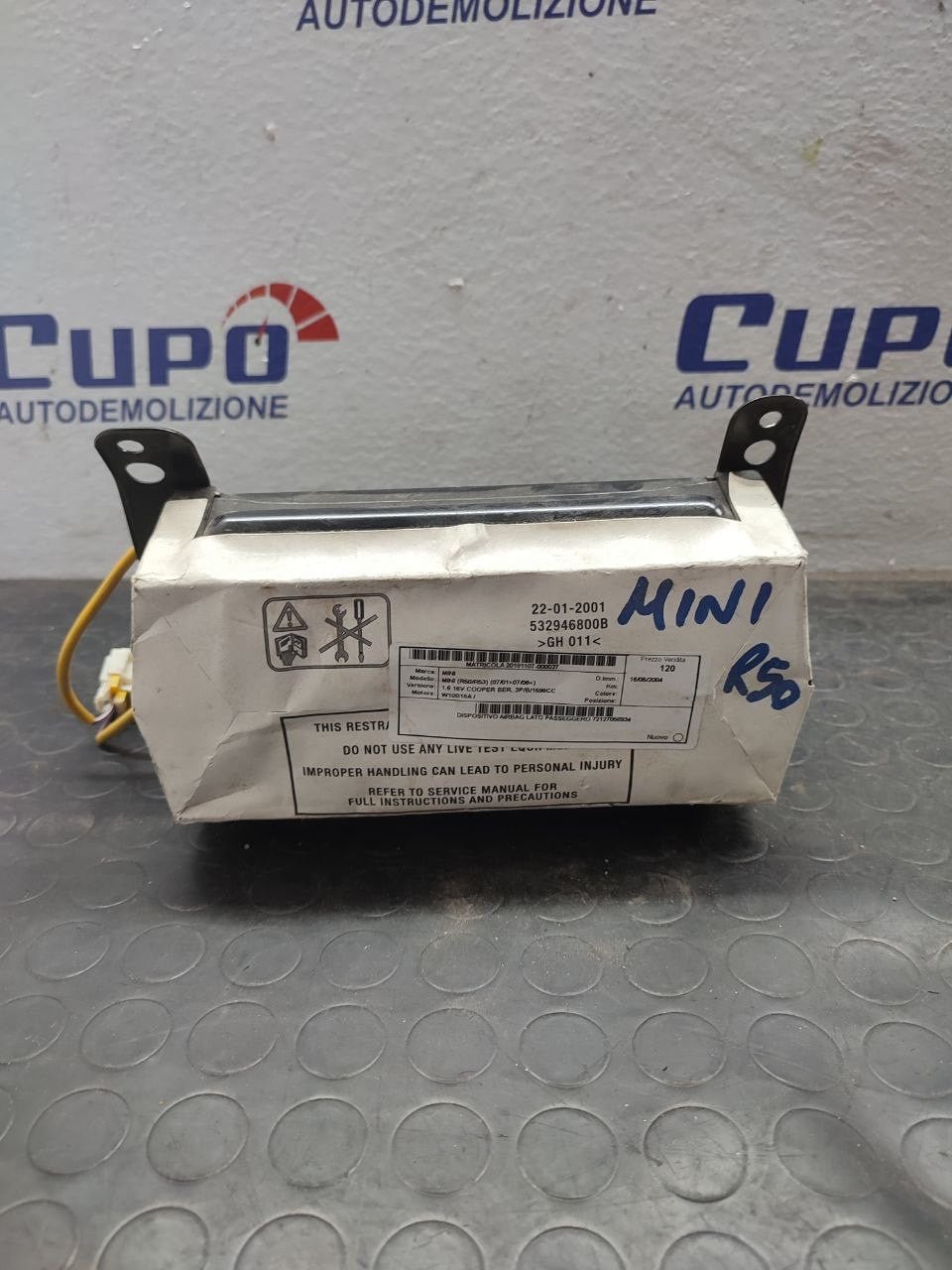 Airbag Lato Passeggero Mini Cooper Mk1 r50 (2001) Cod:7056934