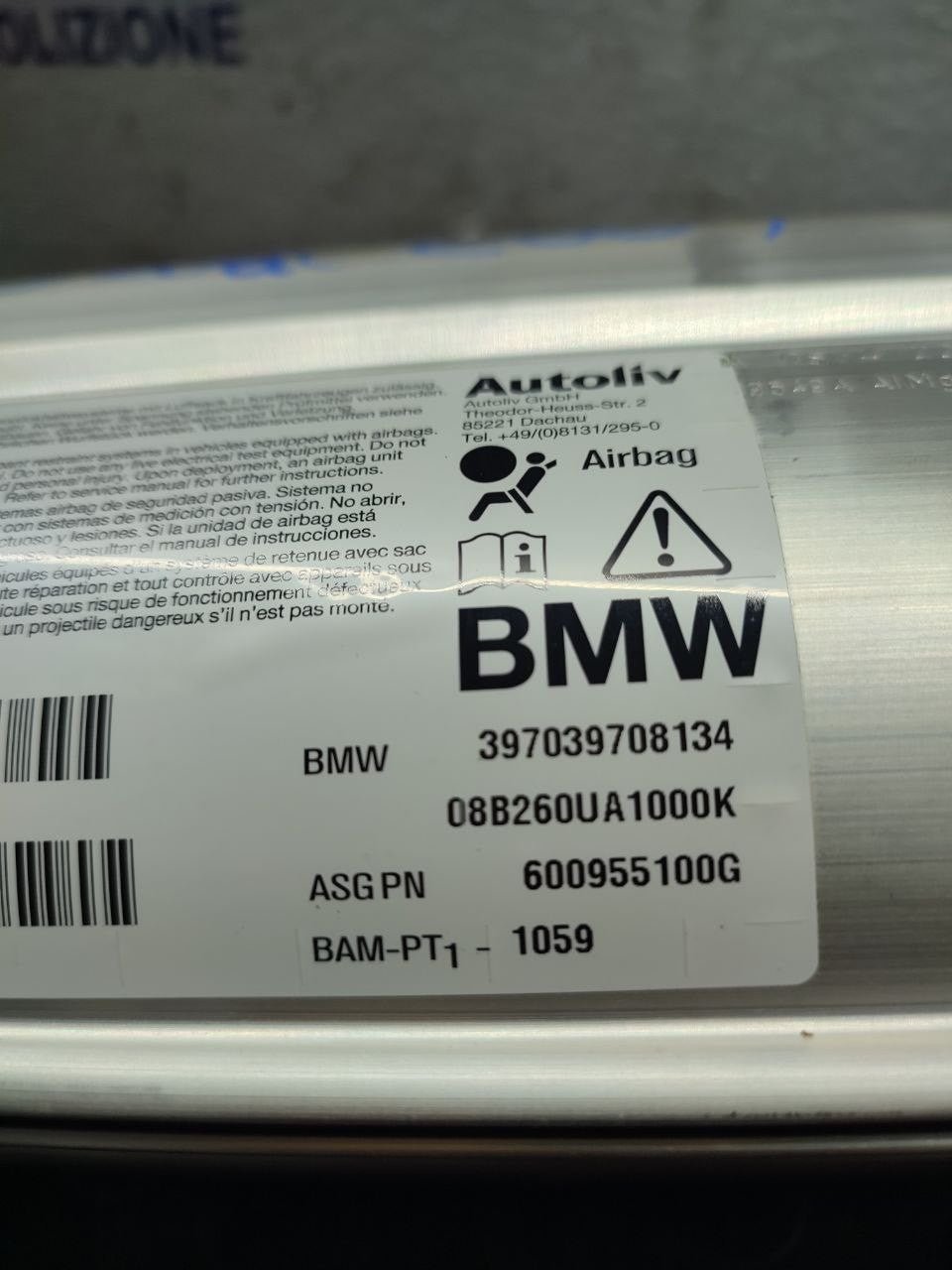 Airbag passeggero Bmw serie 5 ( e60 ) cod 397039708134