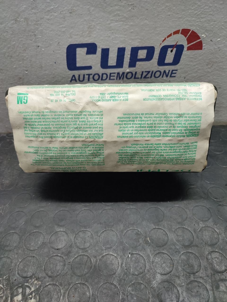 Airbag Passeggero Opel Corsa C (2002) Cod:16835554