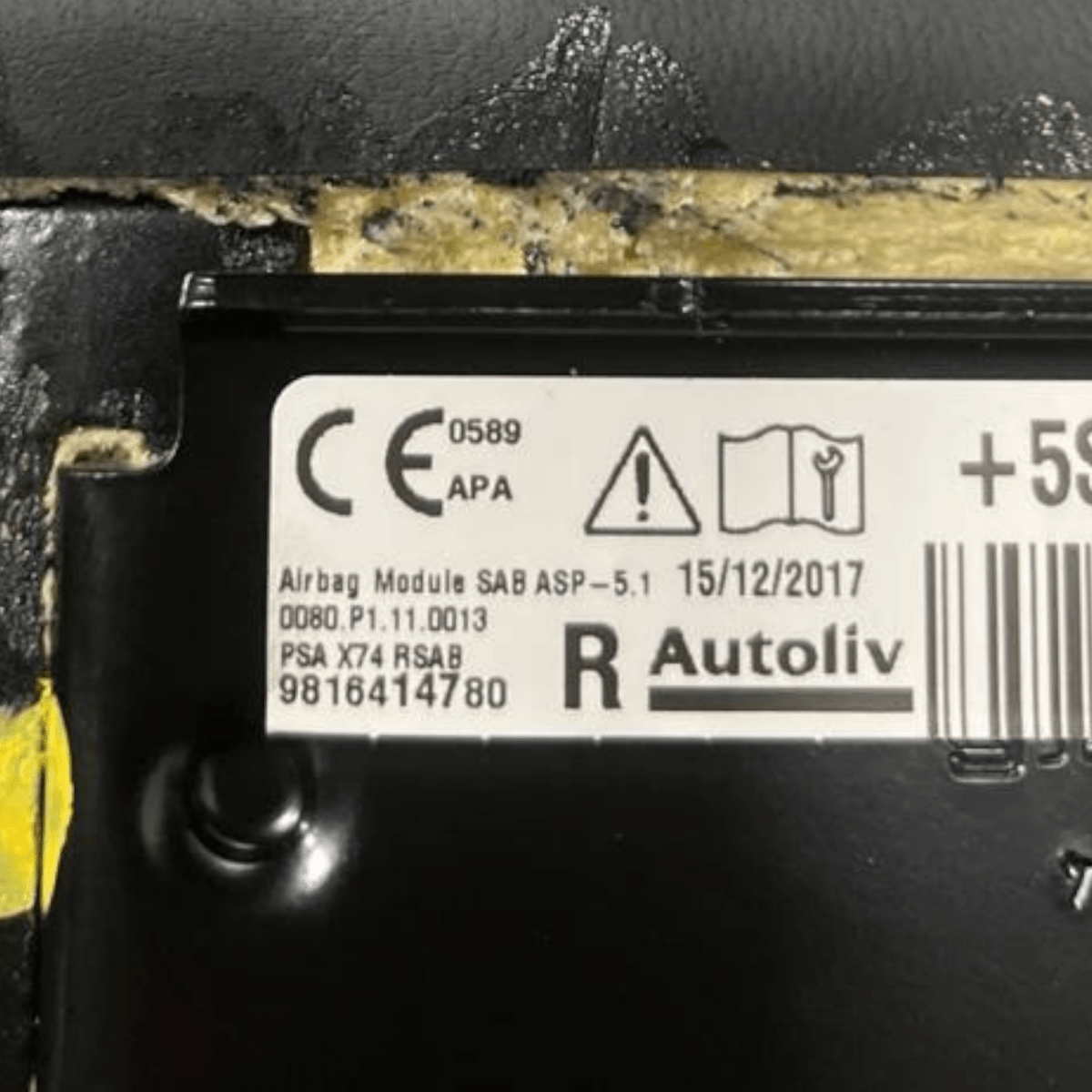 Airbag Sedile posteriore destro (dx) DS7 Crossback (2017 -) cod: 9816414780