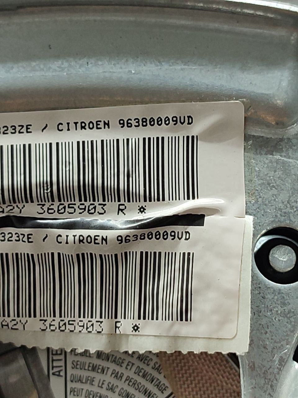 Airbag Volante Citroen C3 I Serie ('02-'10) Cod:96380009VD