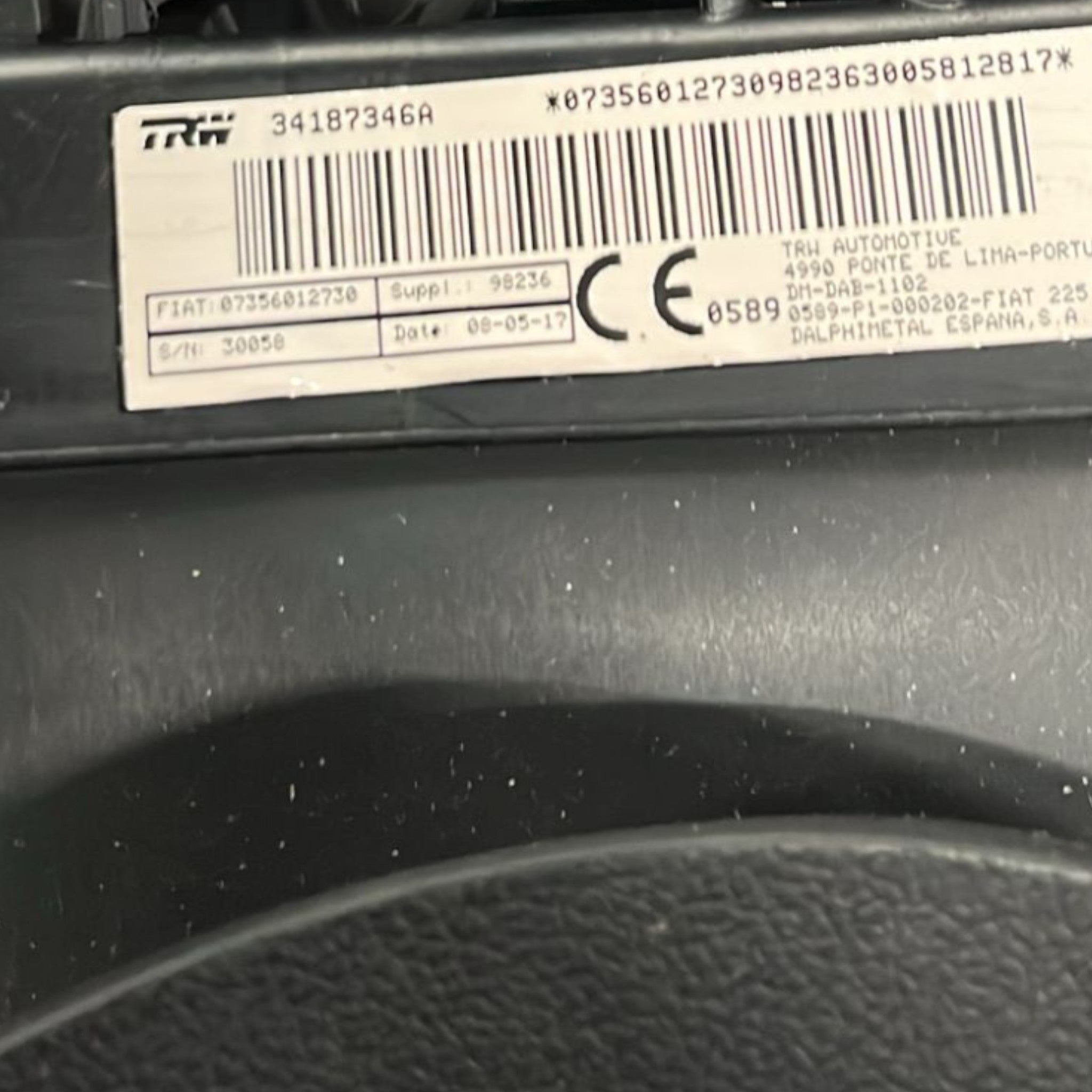 Airbag Volante Peugeot Bipper cod:34187346A (2007 >2016)