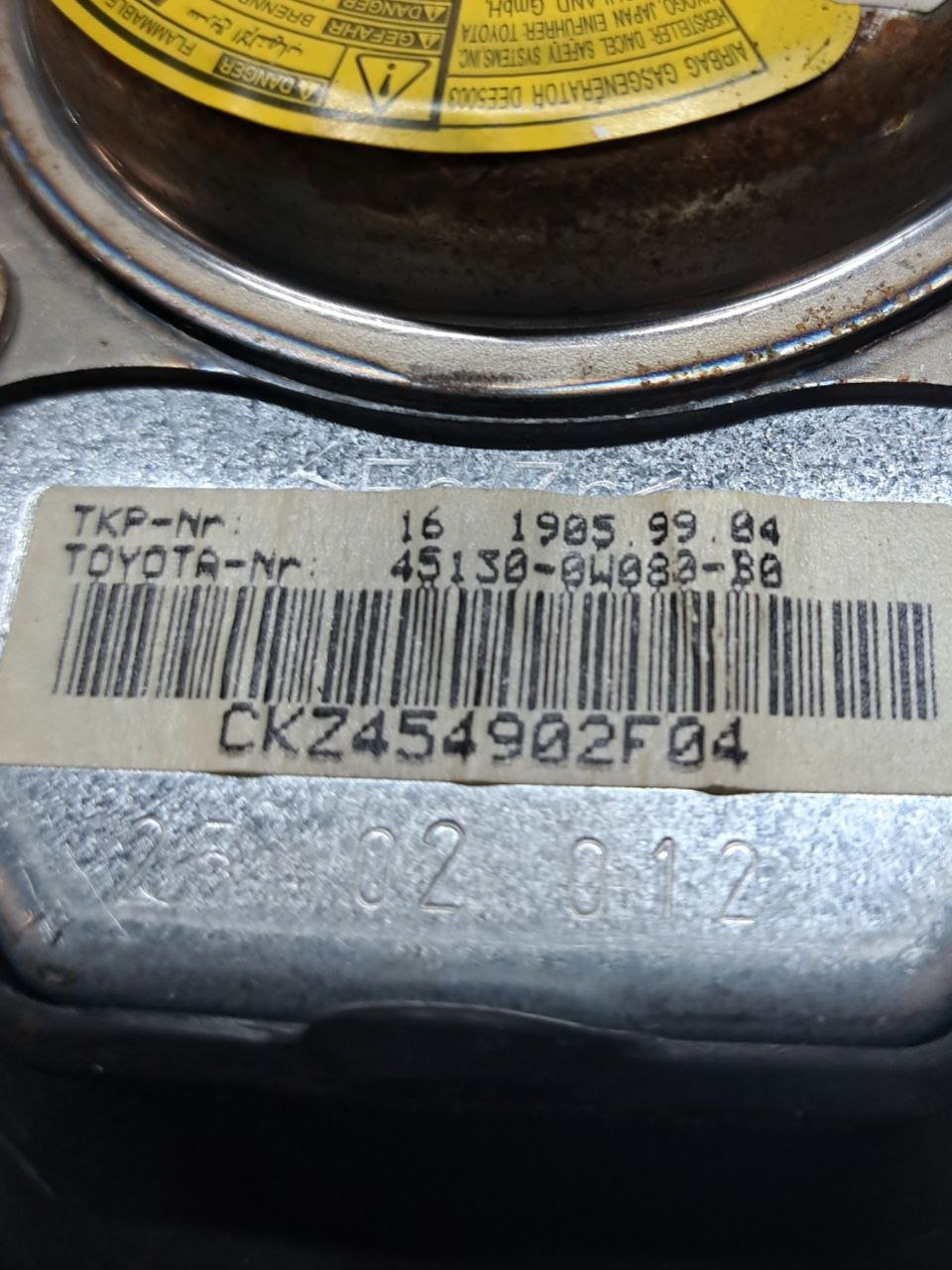 Airbag volante Toyota Yaris (2003) COD:45130-0W080