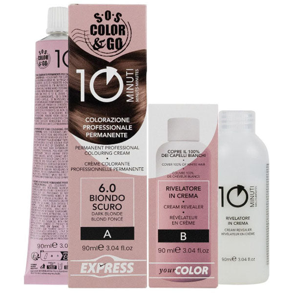 ALAMA SOS COLOR & GO TINTA CAPELLI 10 MINUTI BIONDO SCURO 6.0 - BIBA-RICAMBI