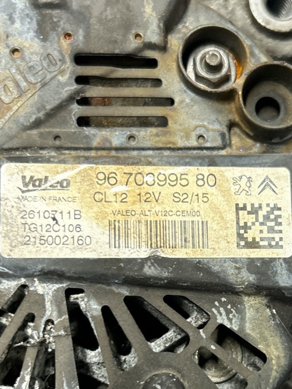 Alternatore Citroen C3 II 1.2 Benzina (2009 > 2016) cod.9670899580